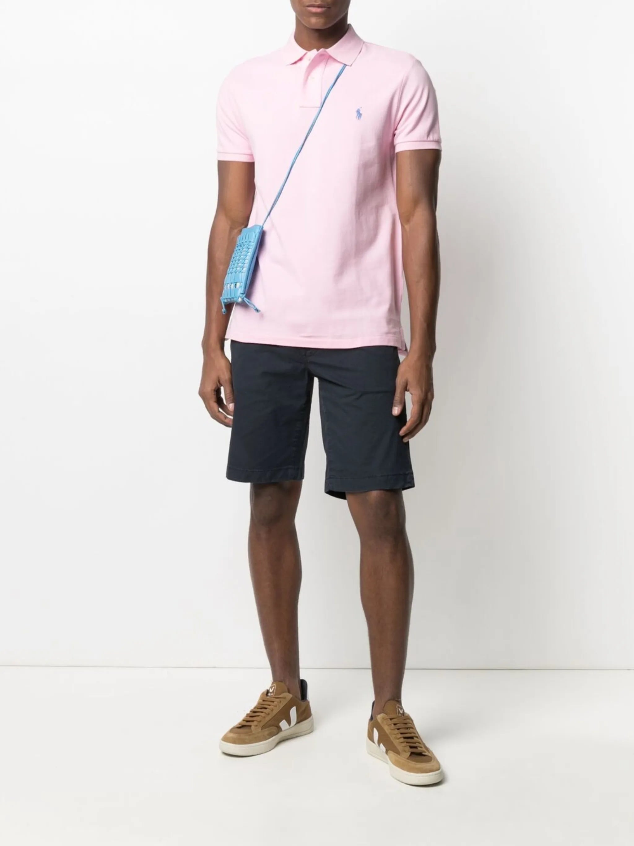 embroidered-logo short-sleeved polo shirt