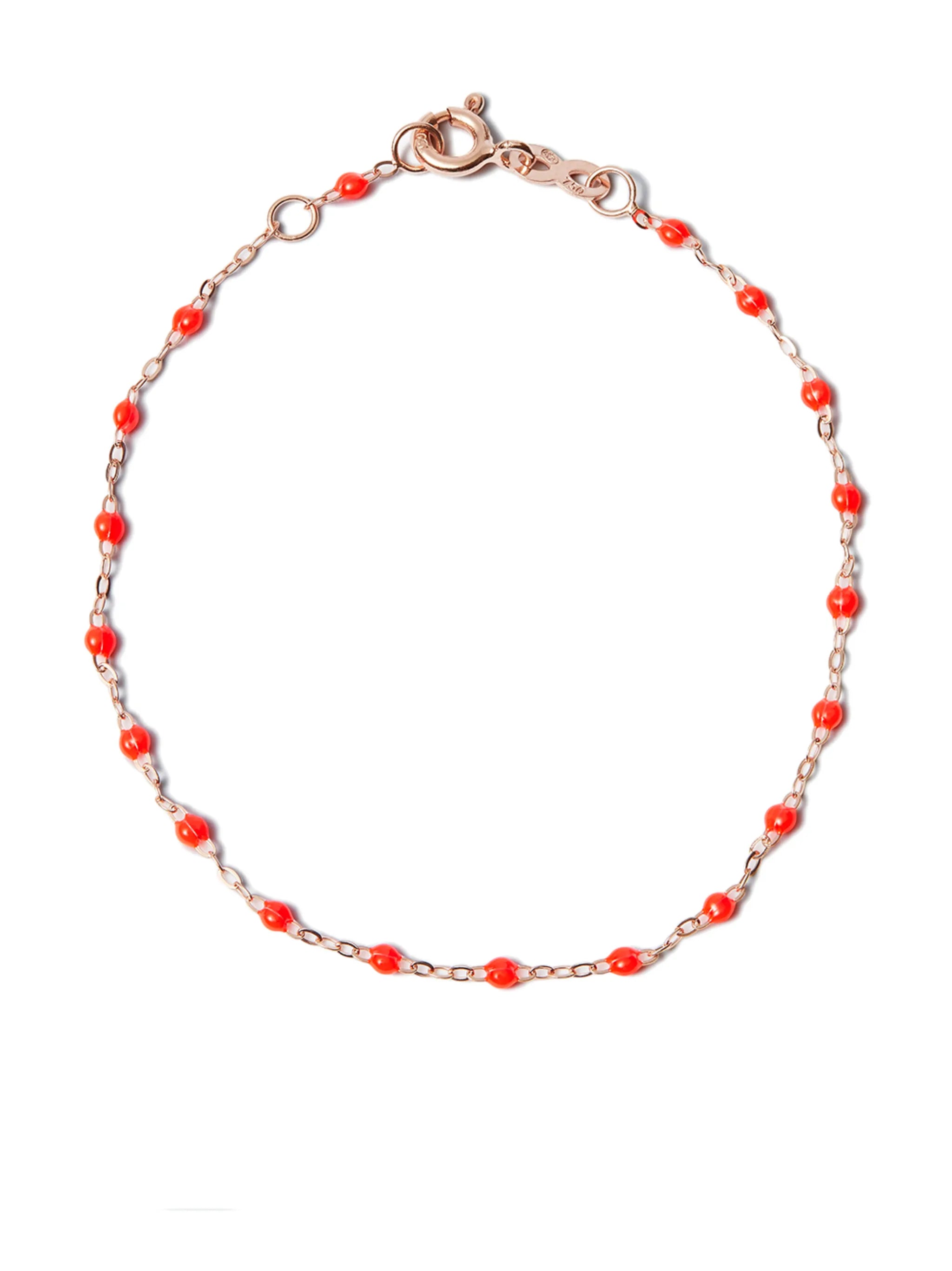 18kt rose gold bead bracelet