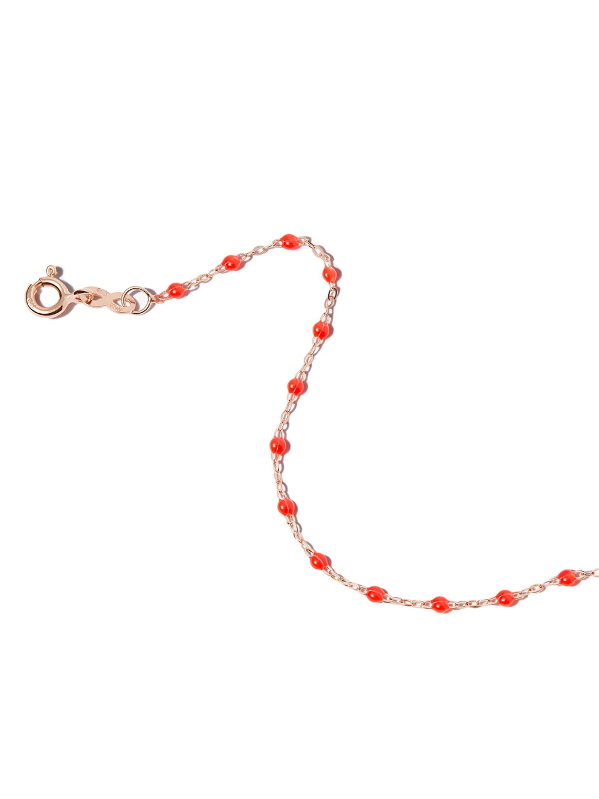 18kt rose gold bead bracelet