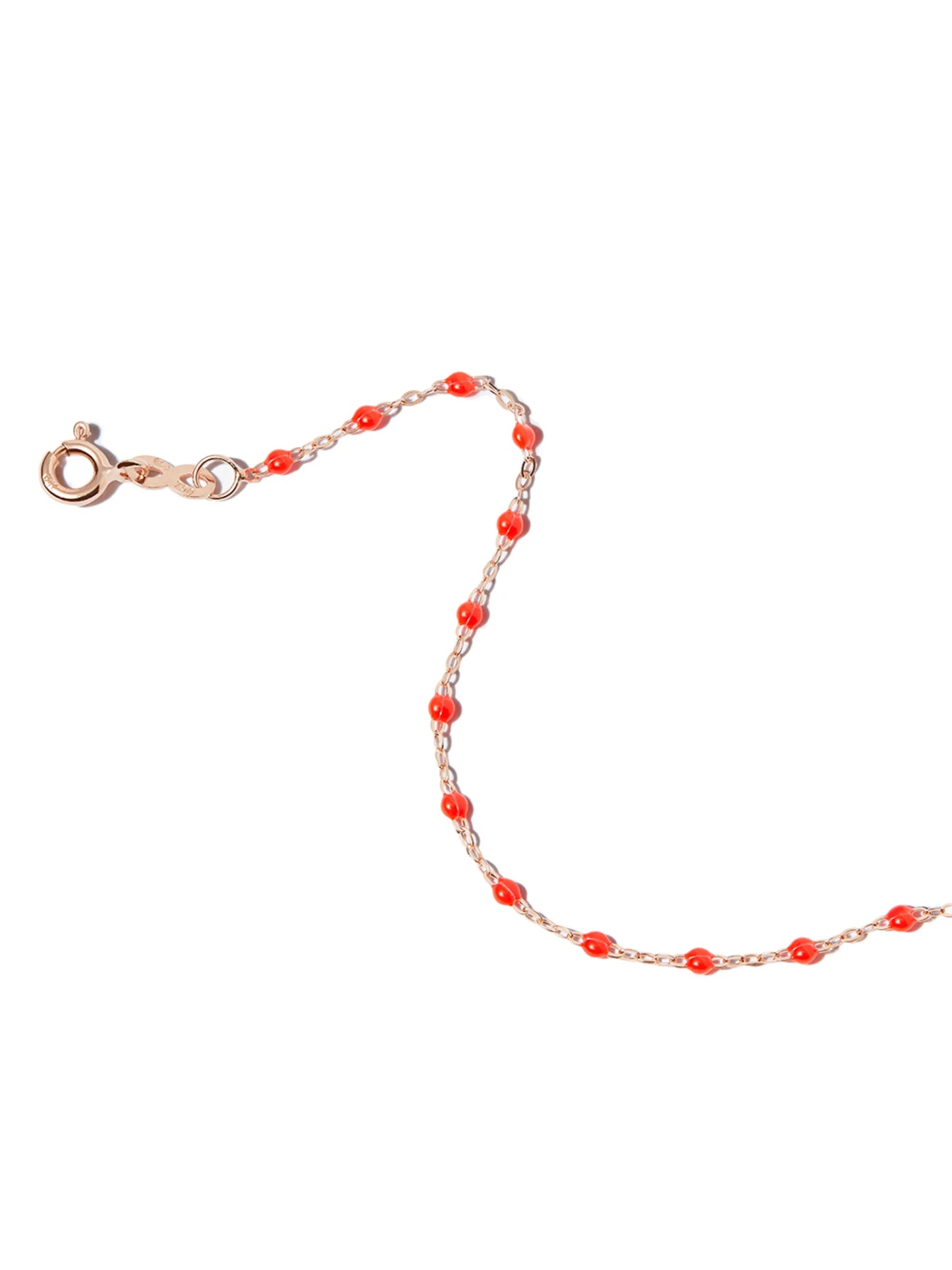 18kt rose gold bead bracelet