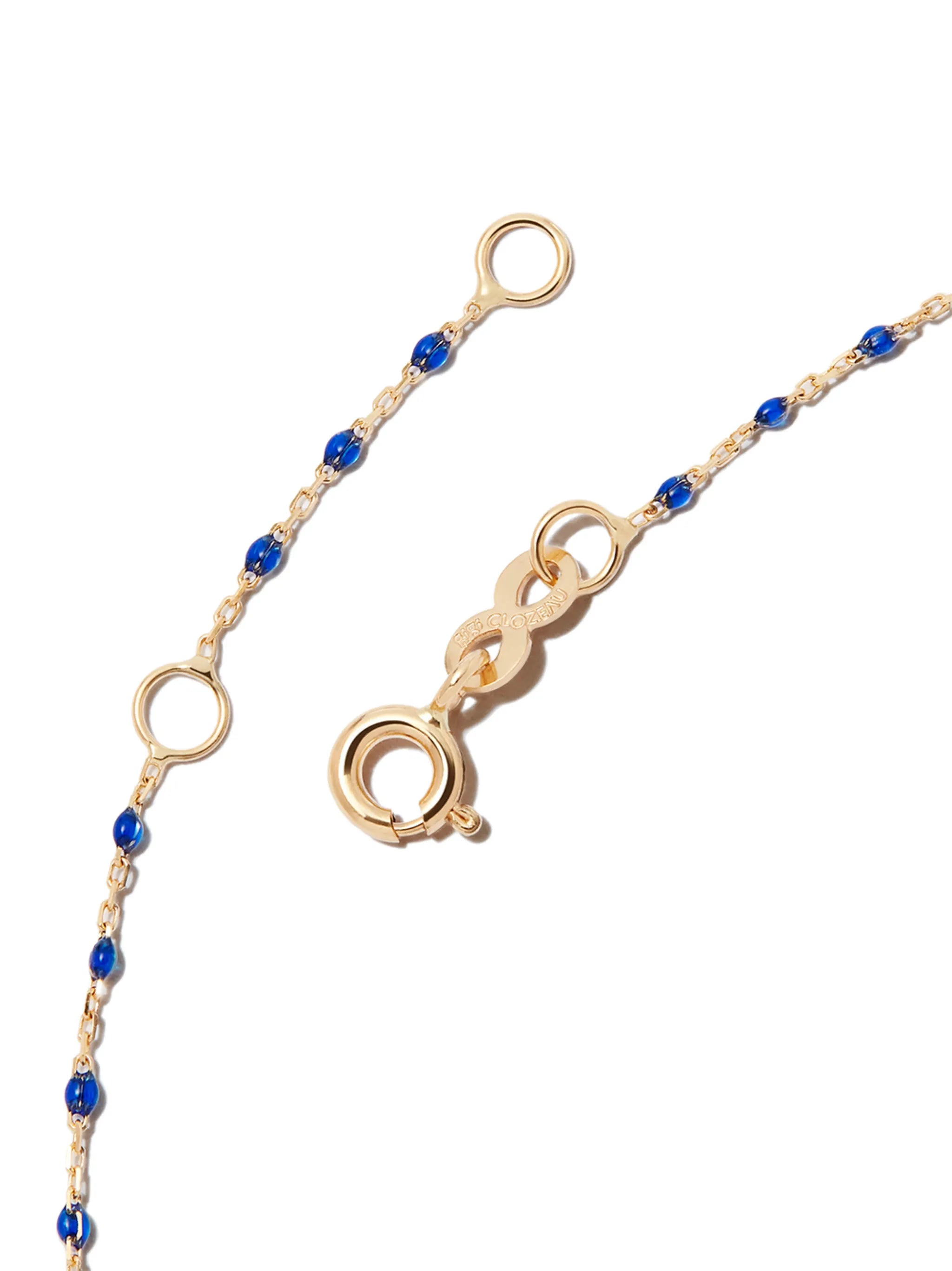 18kt yellow gold Lucky Heart bead-chain necklace