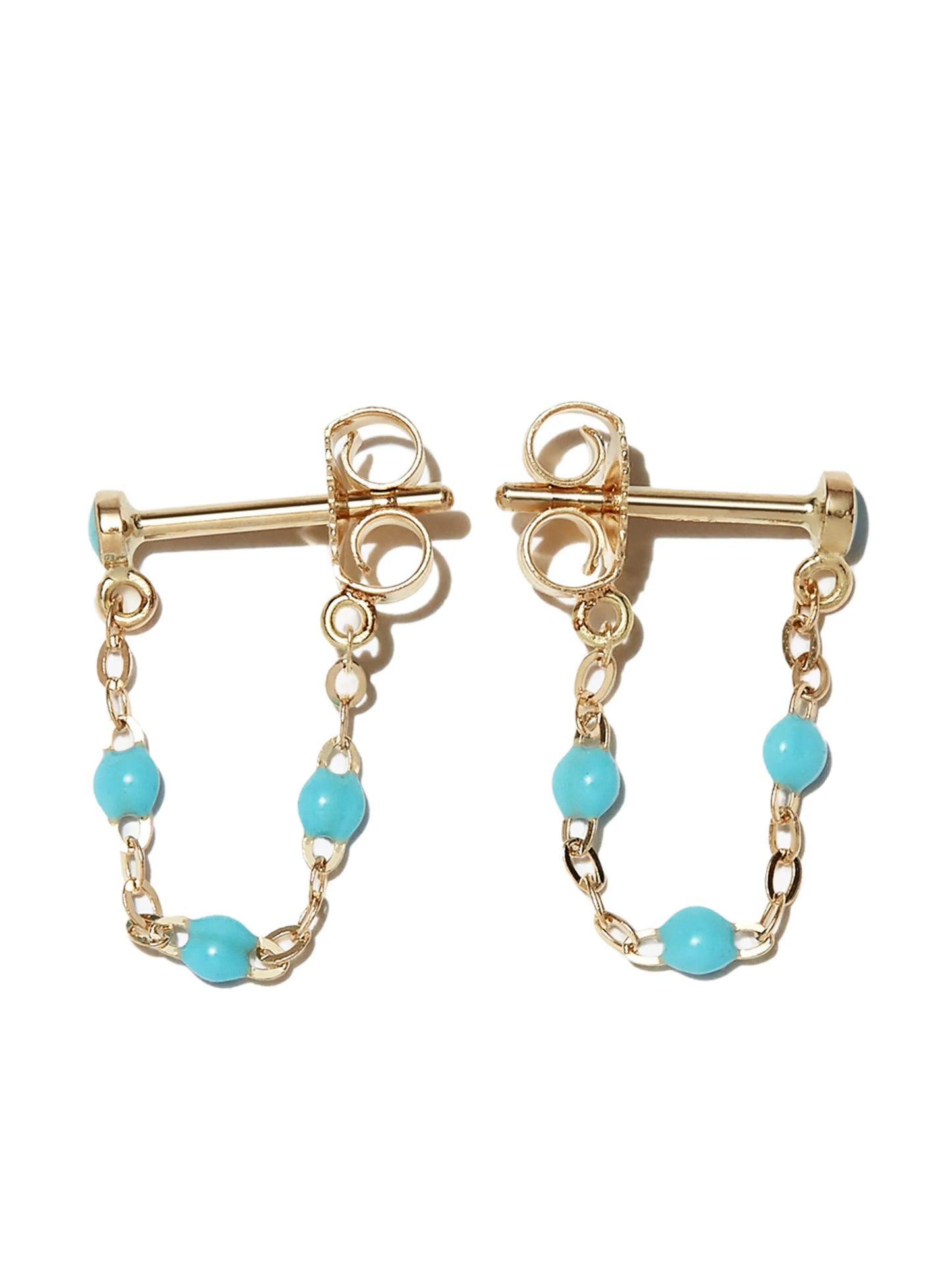 18kt yellow gold Classic Gigi turquoise earrings