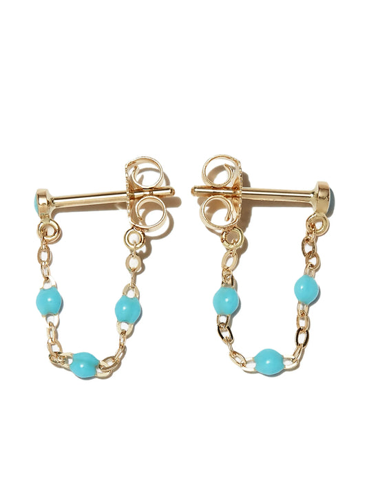 18kt yellow gold Classic Gigi turquoise earrings