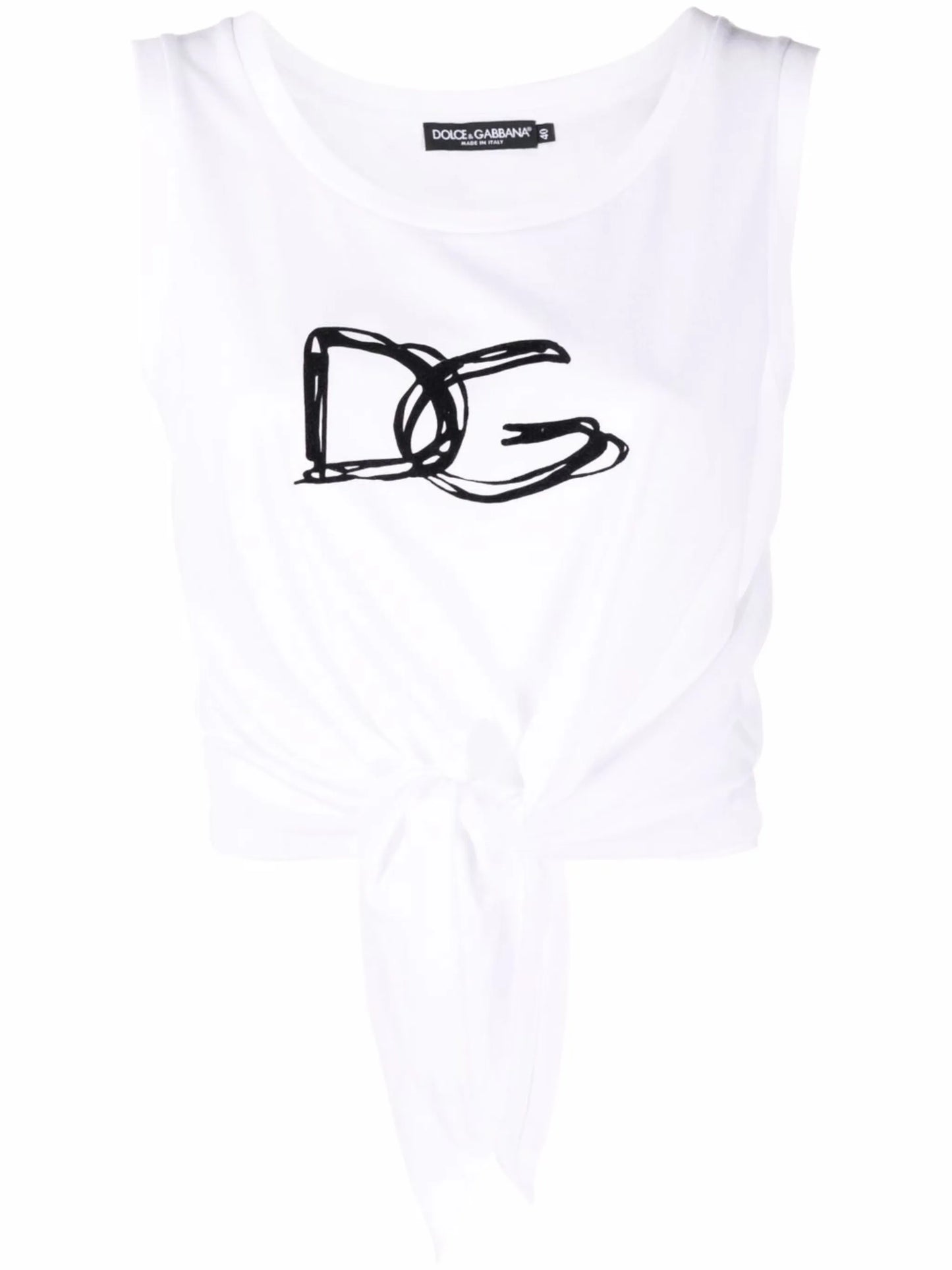 logo-print vest top