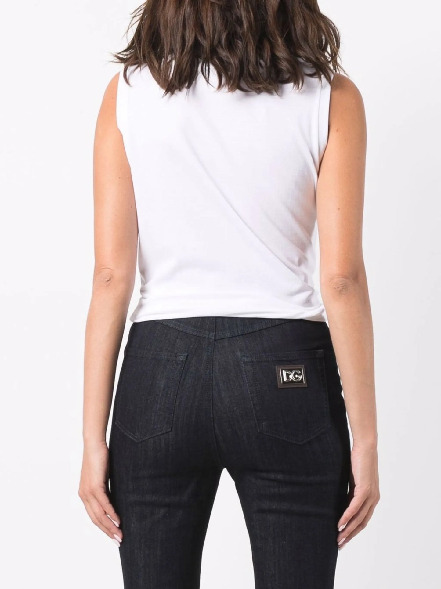 logo-print vest top