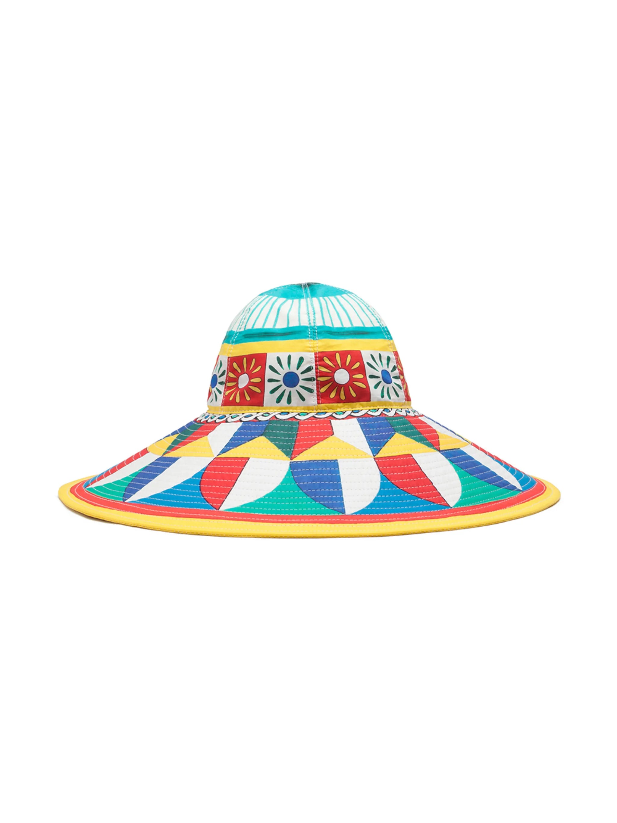 Carretto-print sun hat