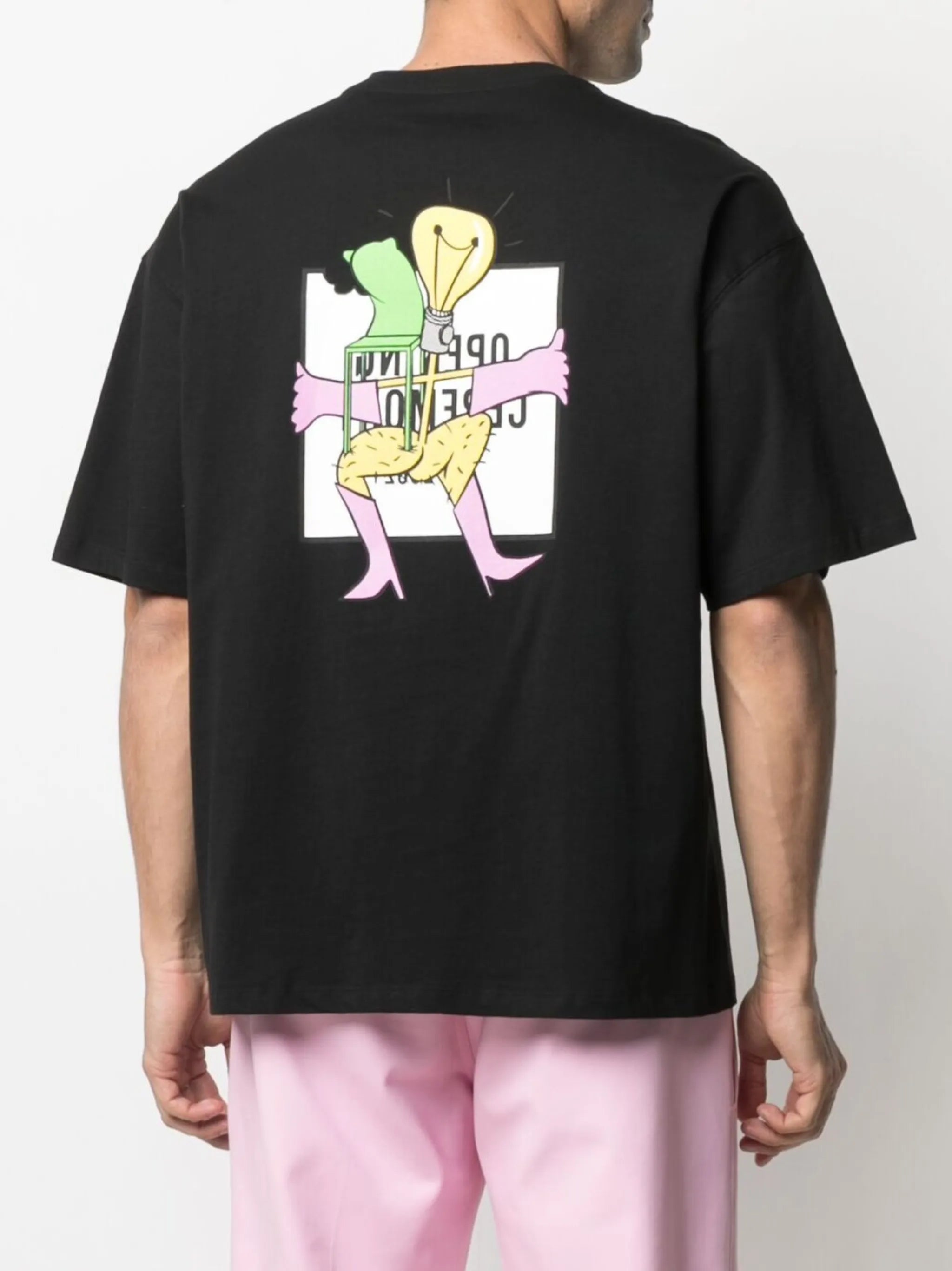 light bulb box logo print T-shirt