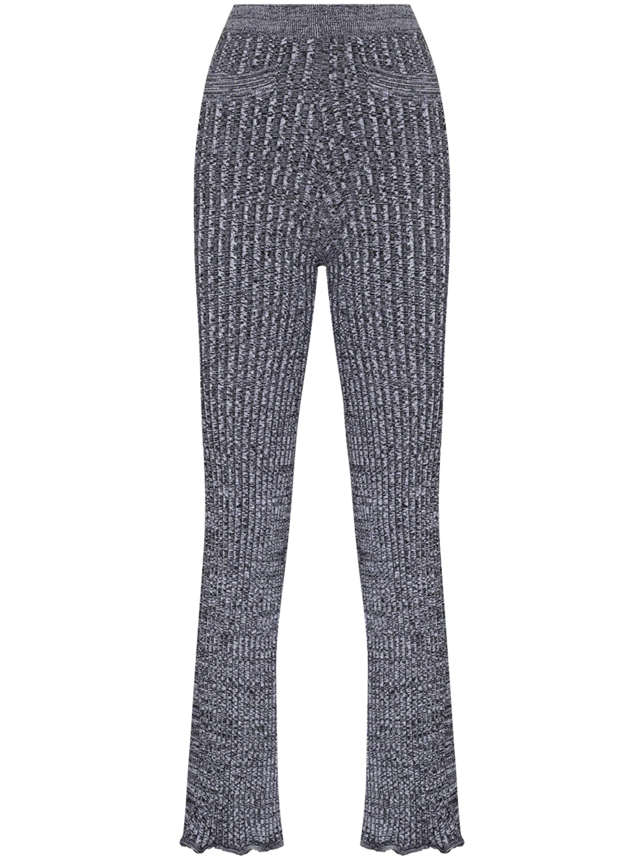 knitted flared trousers