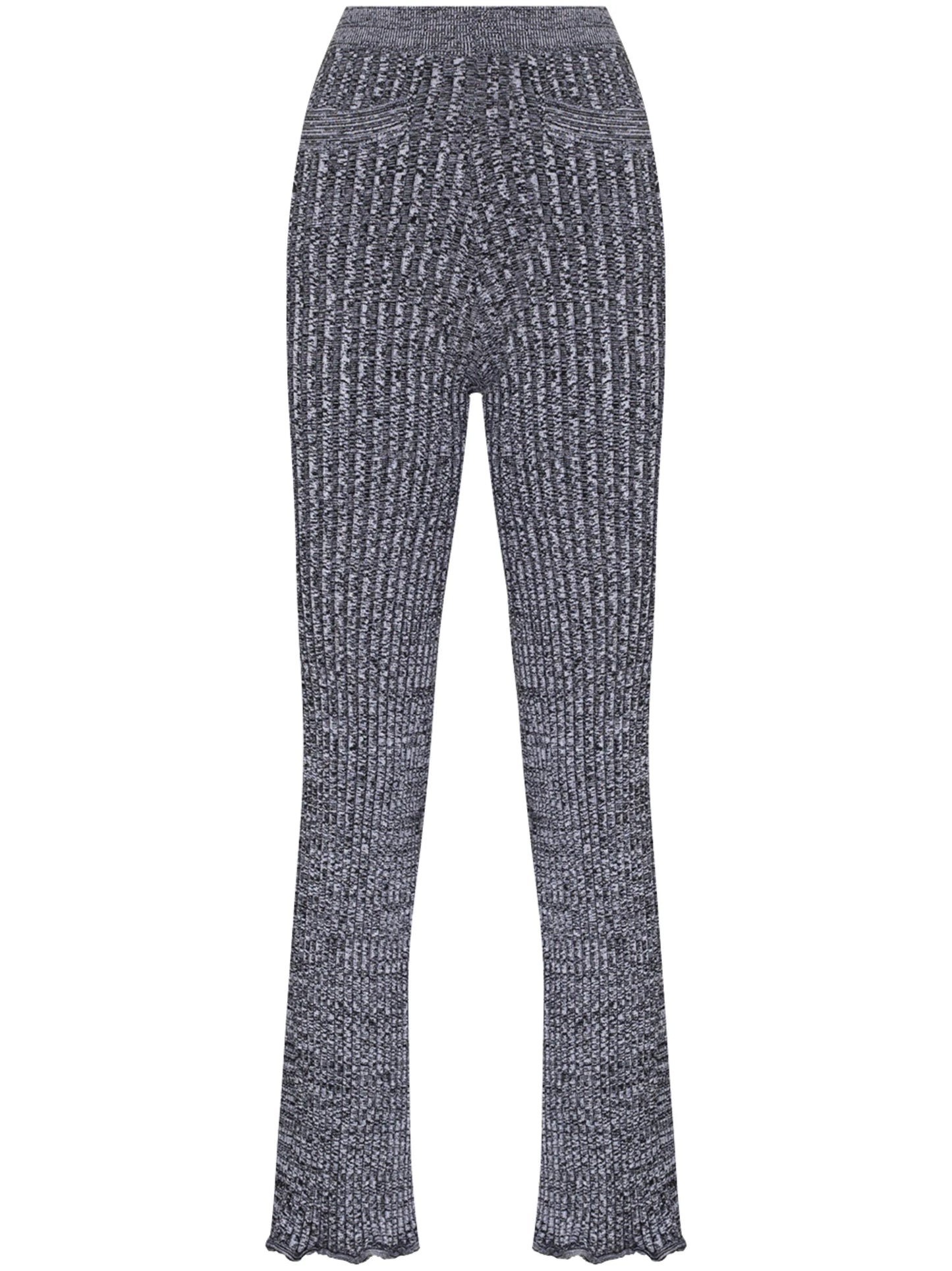 knitted flared trousers