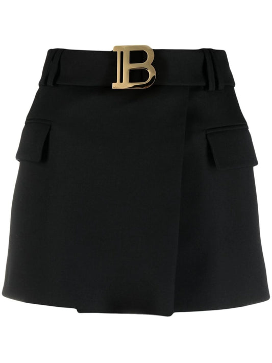 B-logo wrap skirt