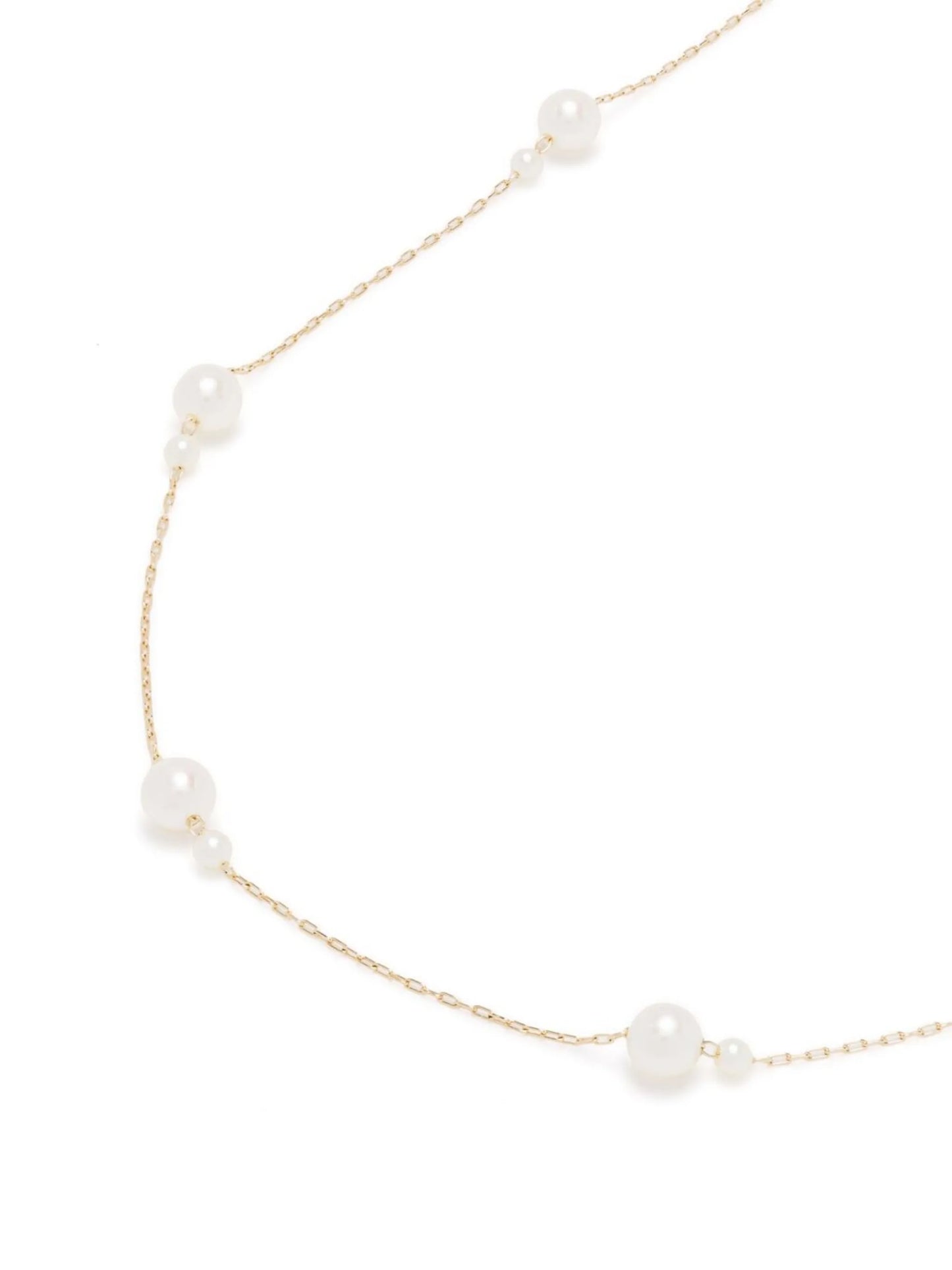 14kt yellow gold Akoya pearl necklace