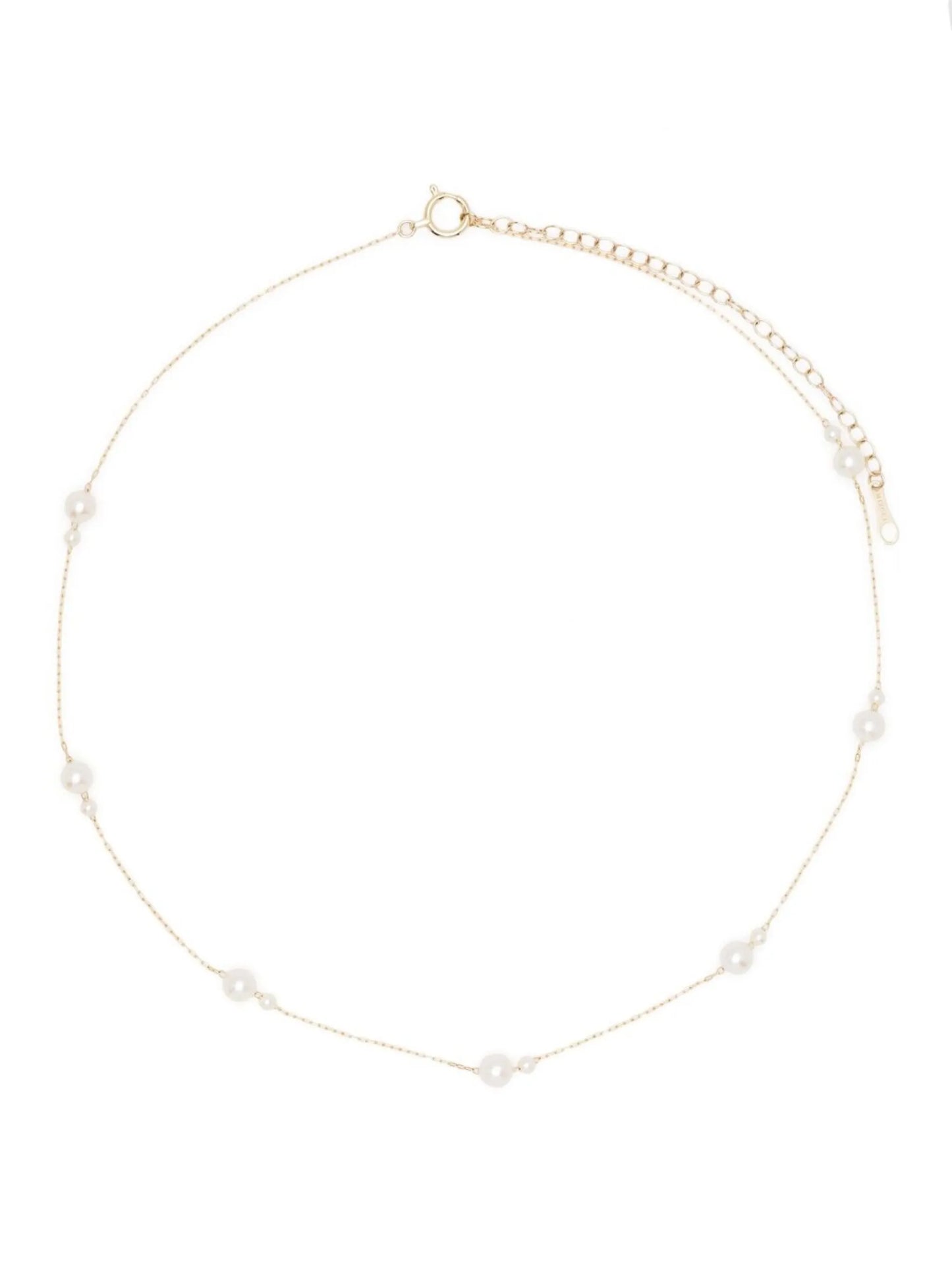 14kt yellow gold Akoya pearl necklace