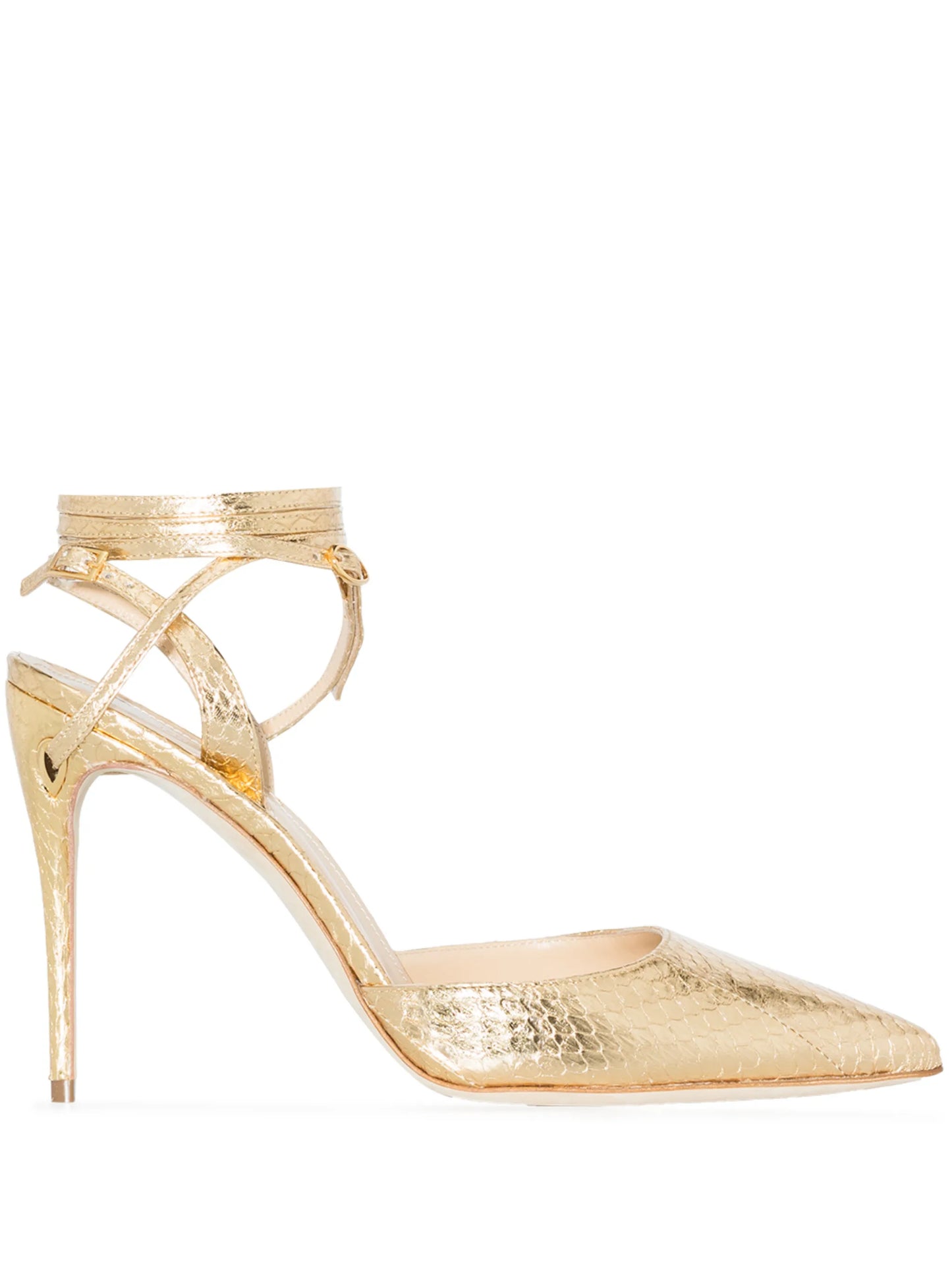 Vittorio snakeskin-effect leather 105mm pumps