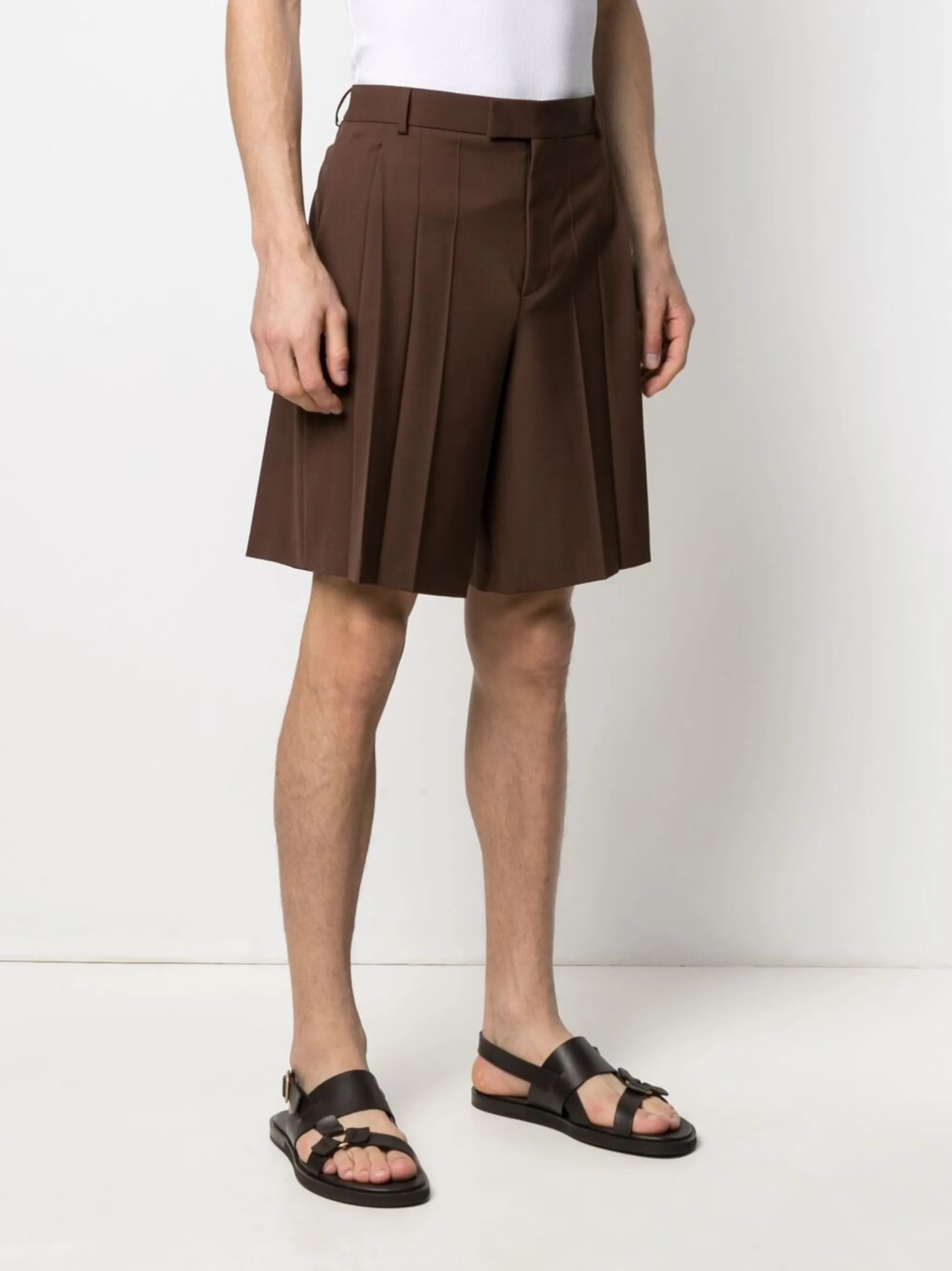 pleat-detail shorts