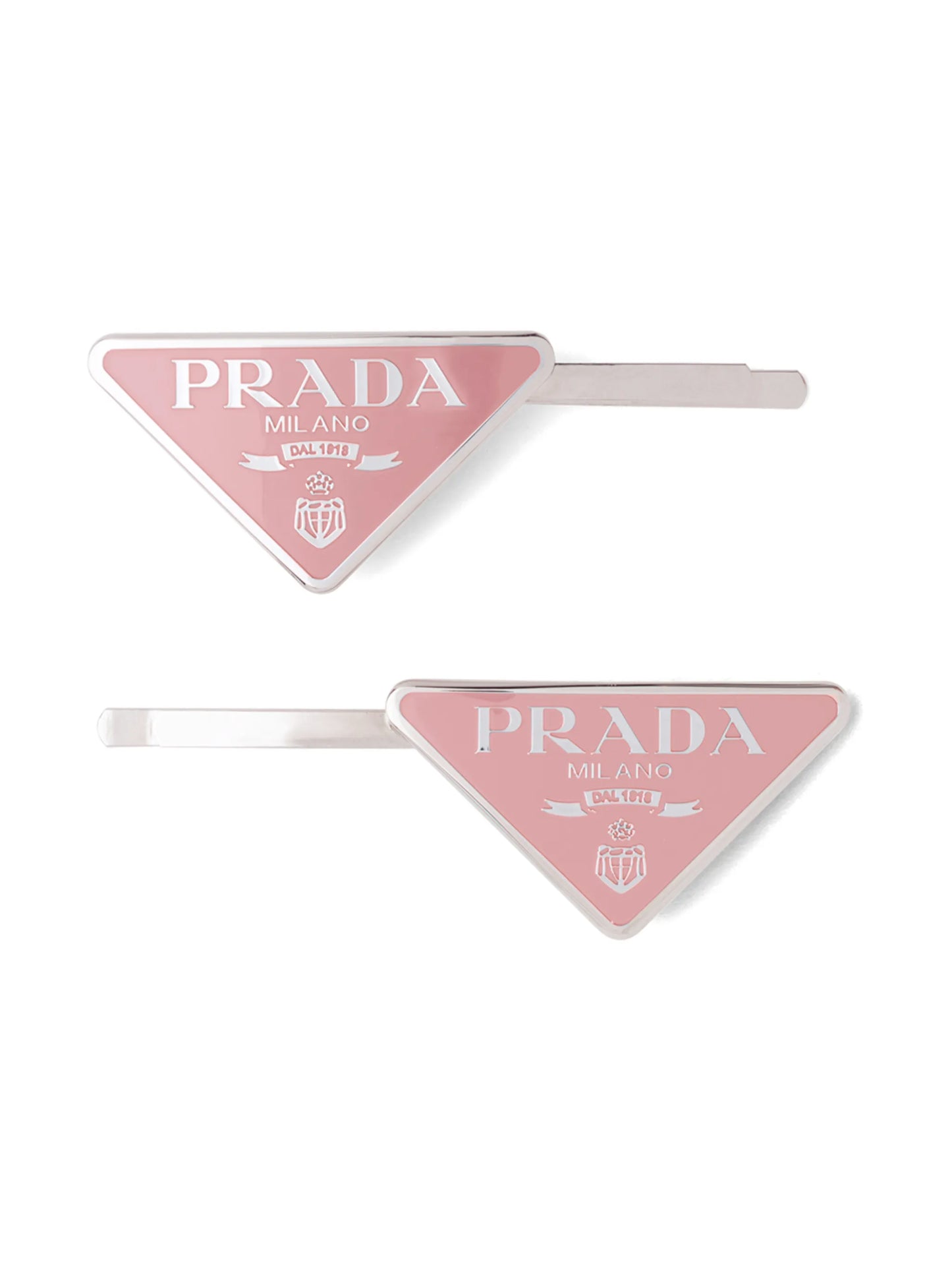 triangle-logo hair clips (set of two)