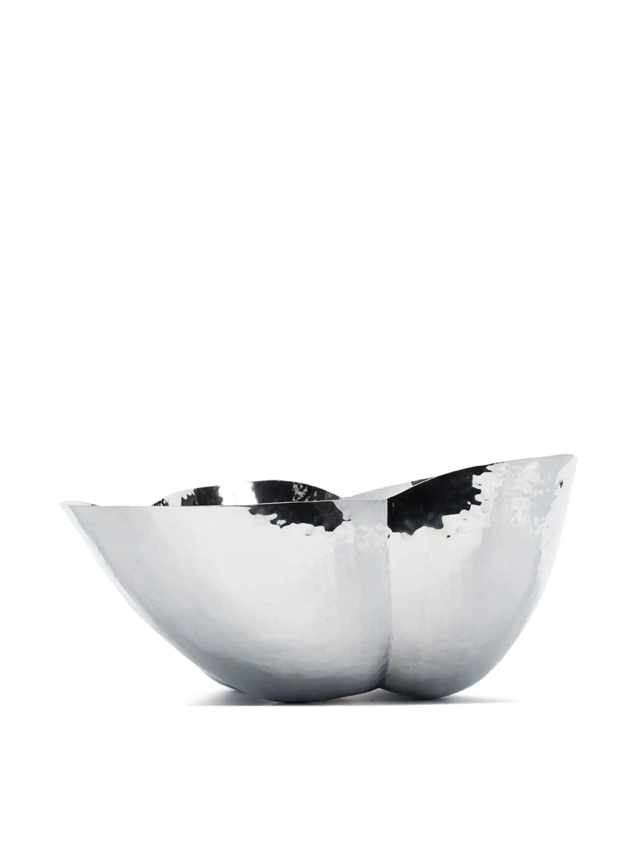 Cloud hammered sculptural bowl