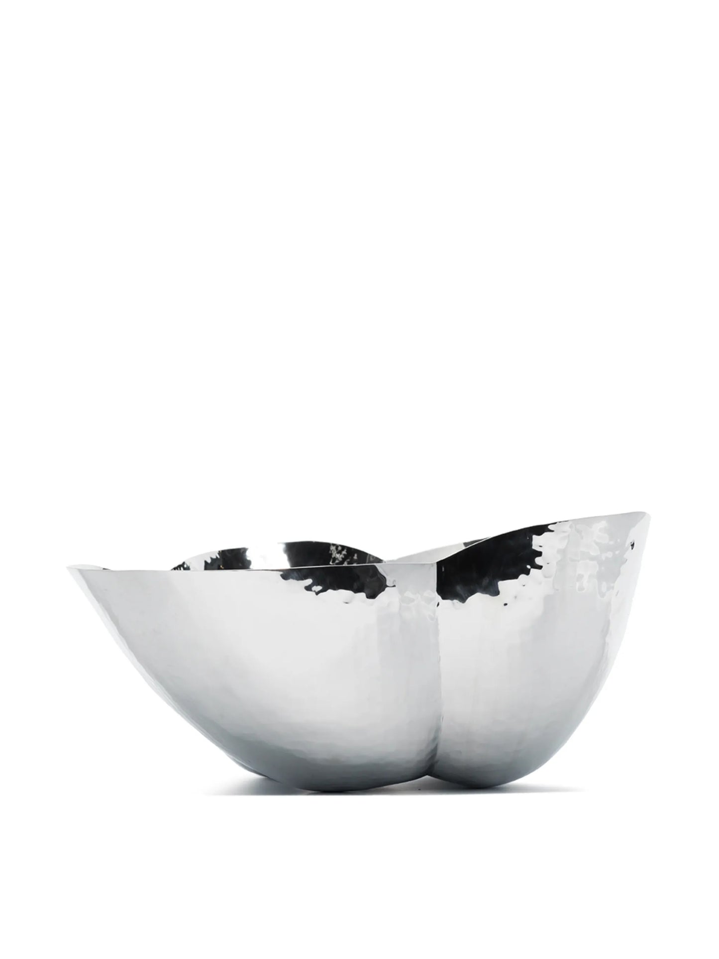 Cloud hammered sculptural bowl