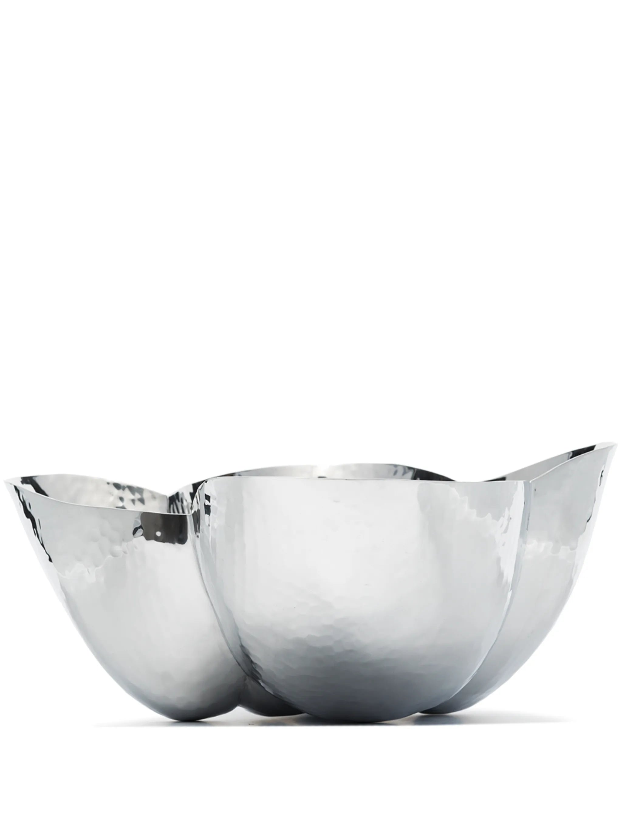 Cloud hammered sculptural bowl
