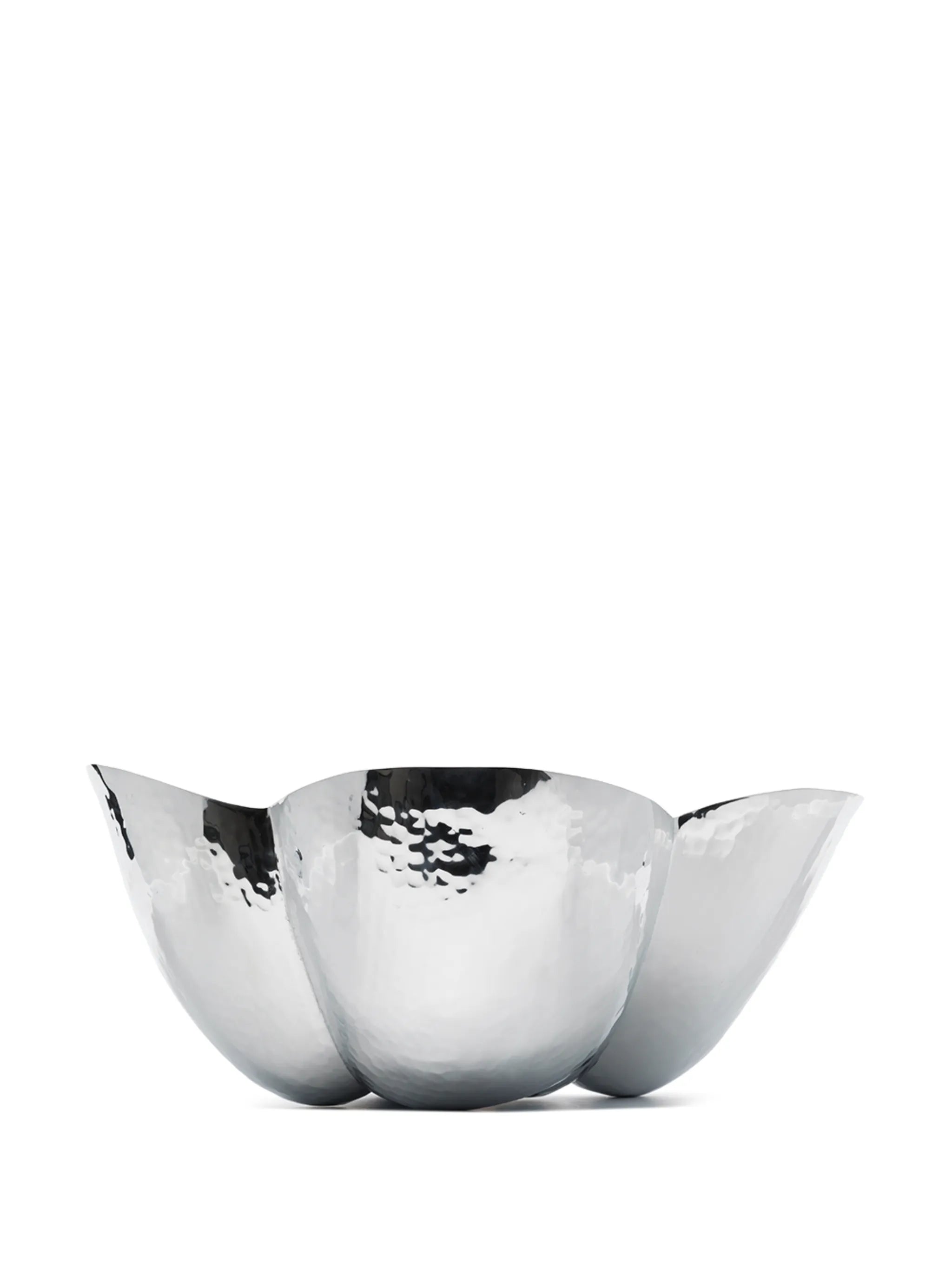 Cloud hammered sculptural bowl