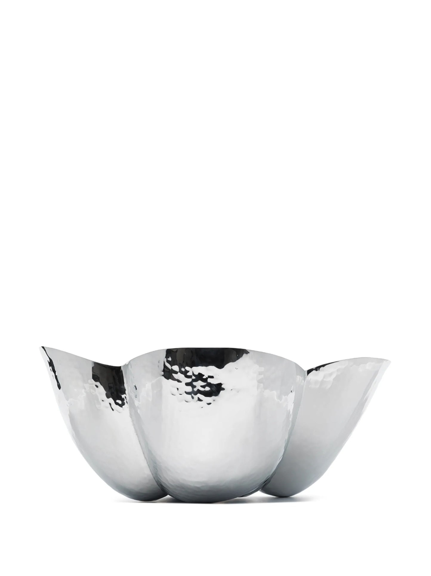 Cloud hammered sculptural bowl