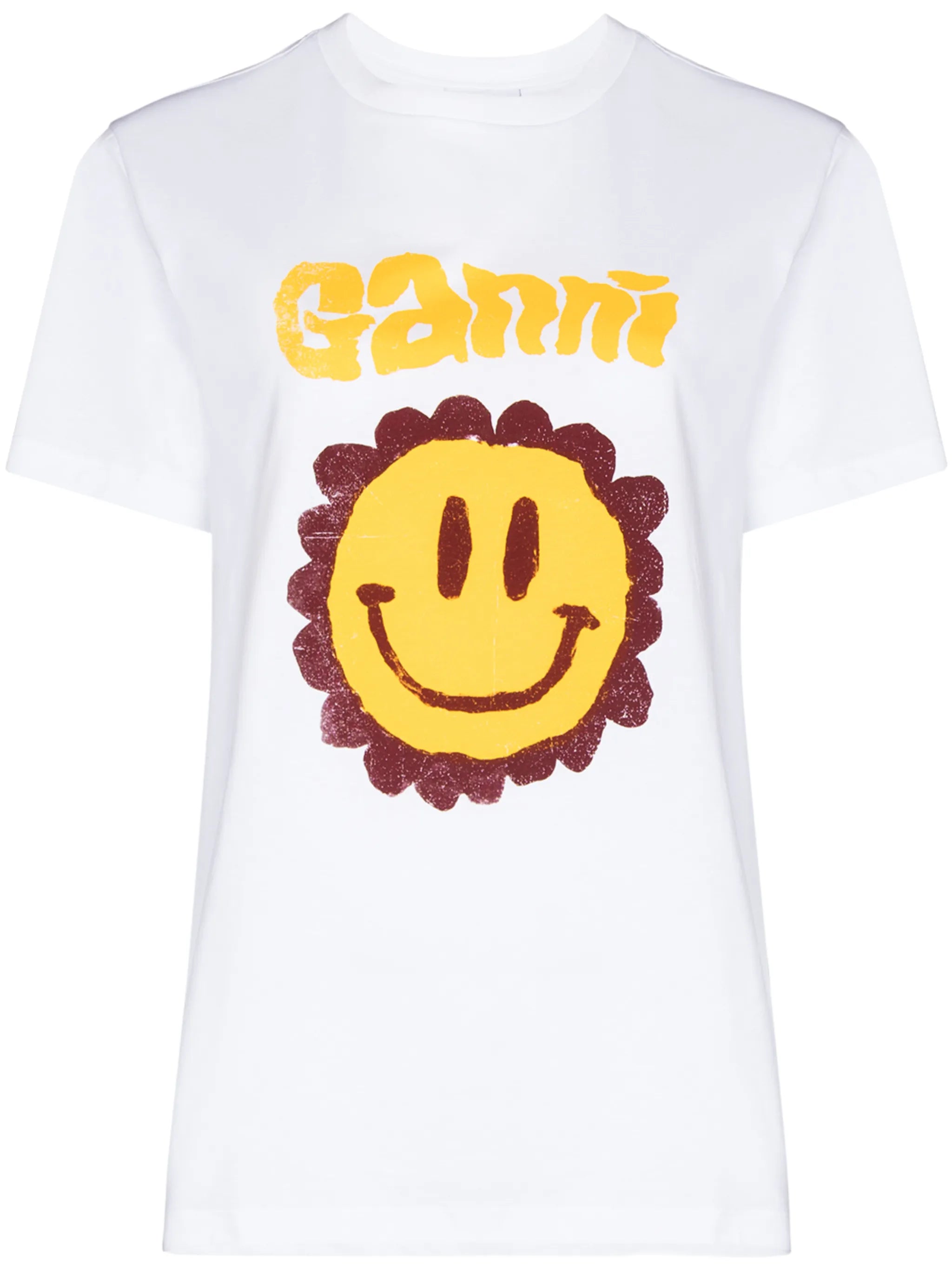 Flower Smiley print T-shirt