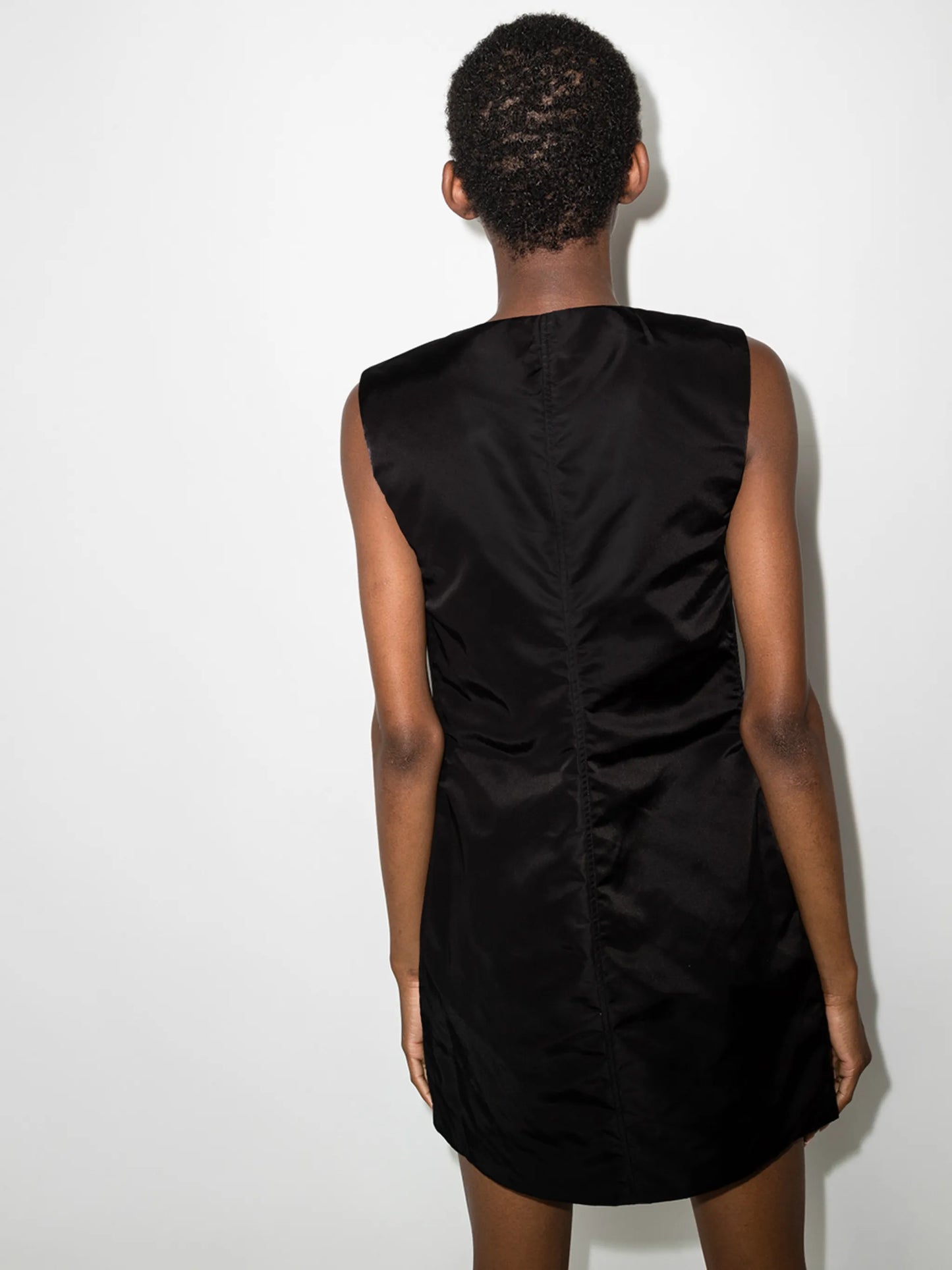 asymmetric-zip mini dress