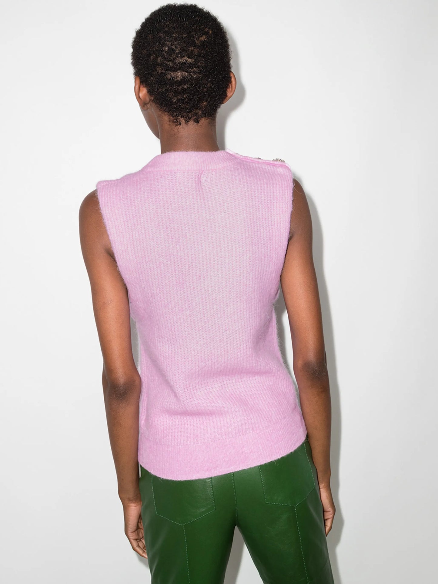 crystal-embellished buttons vest