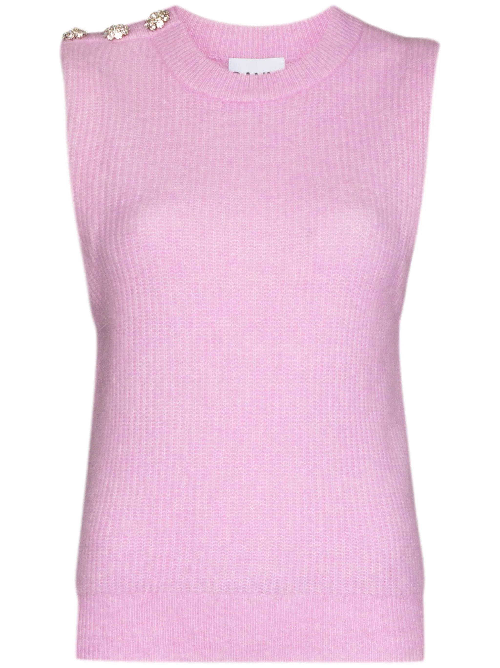 crystal-embellished buttons vest