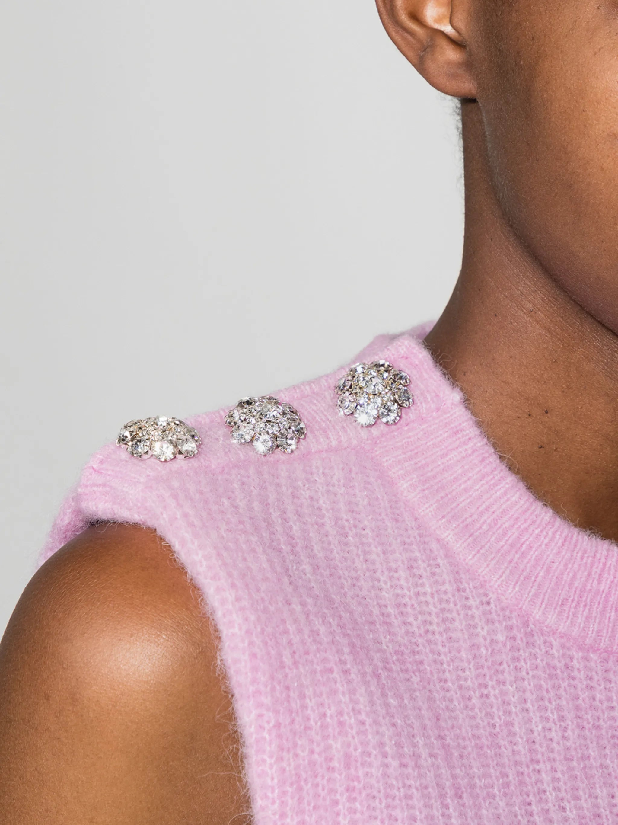 crystal-embellished buttons vest