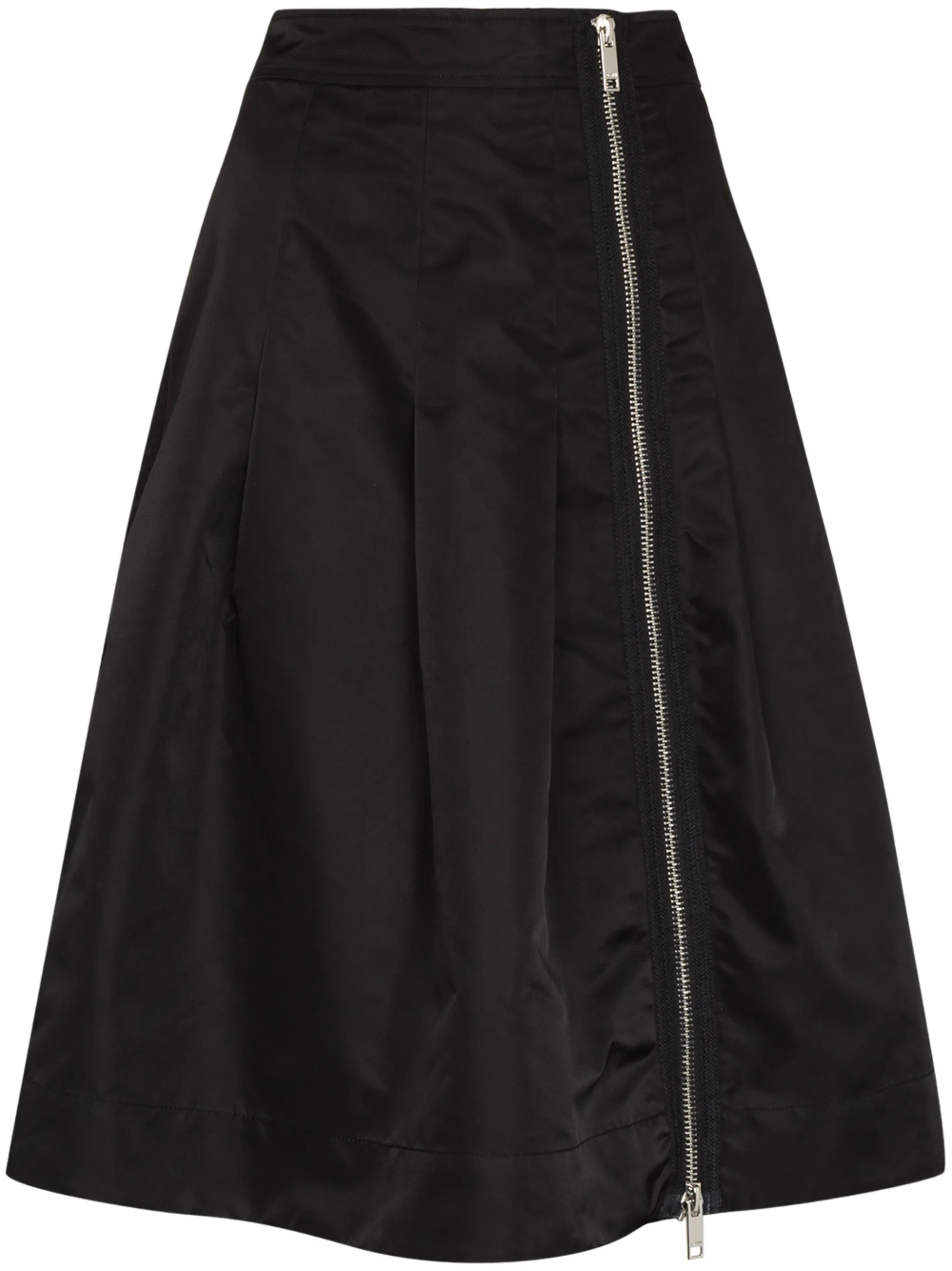 zip-up A-line skirt