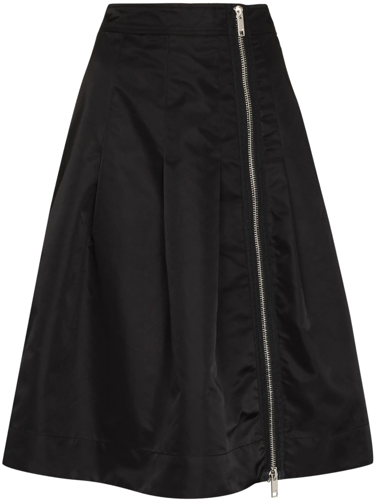 zip-up A-line skirt