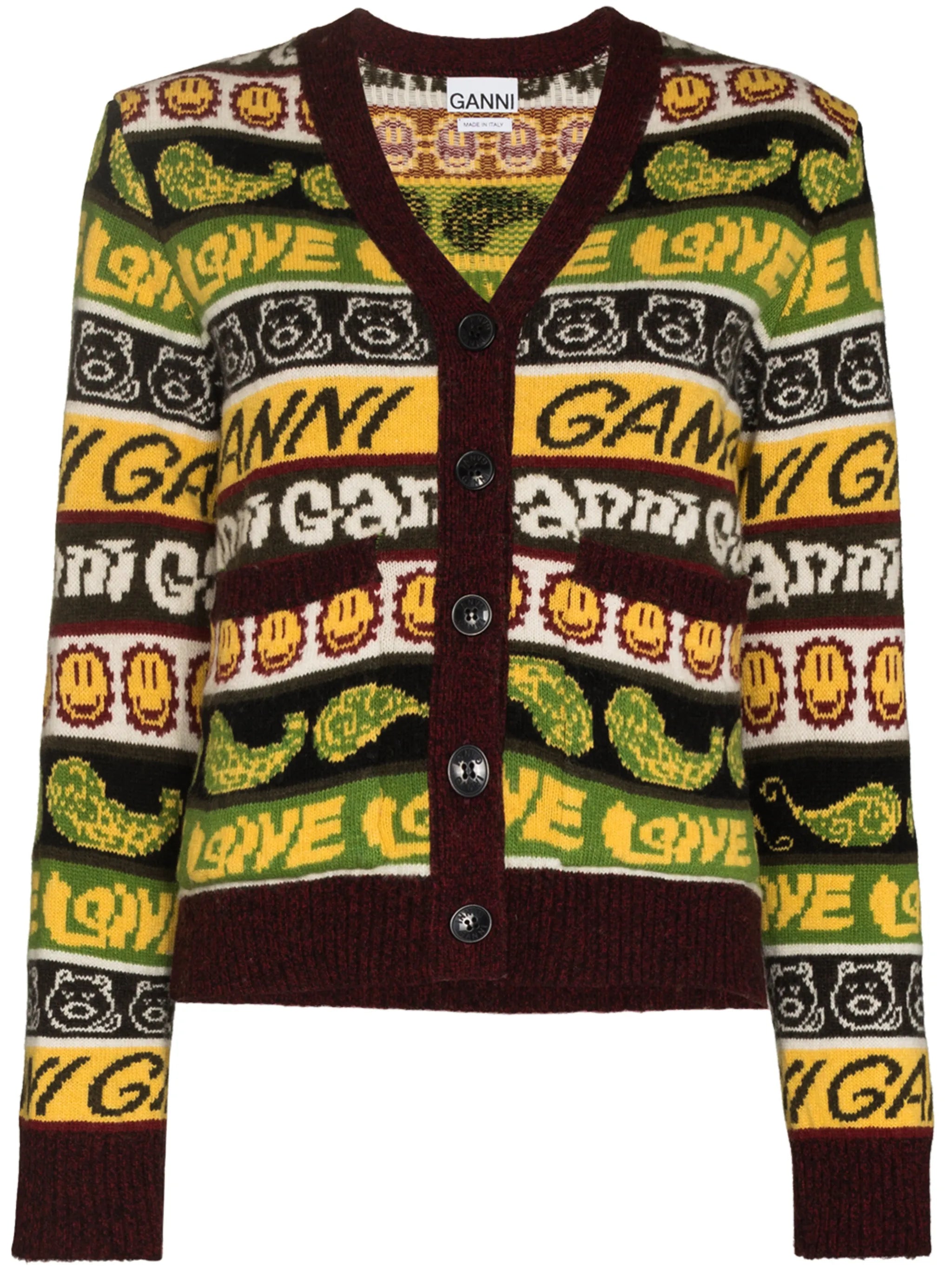smiley knitted cardigan