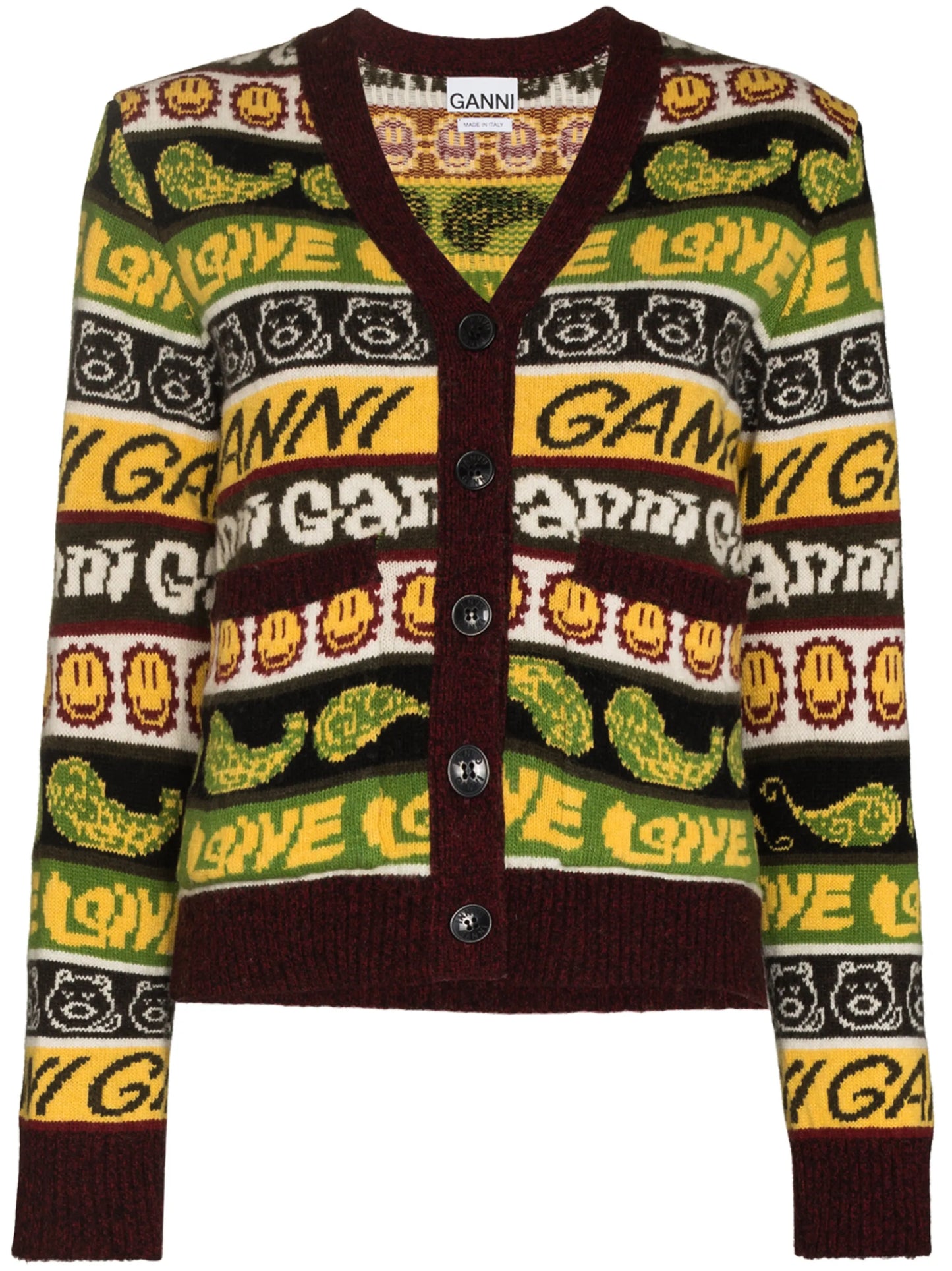 smiley knitted cardigan