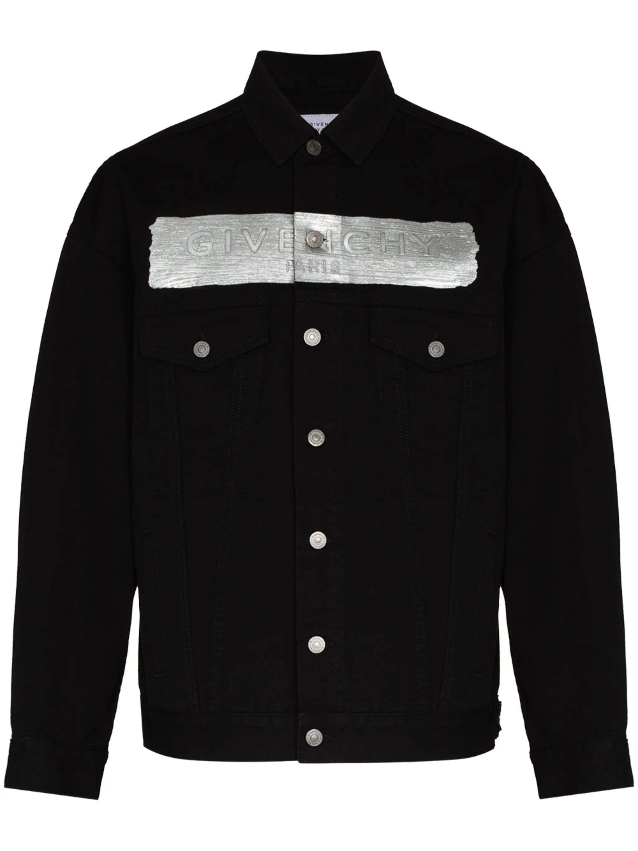 logo-print denim jacket