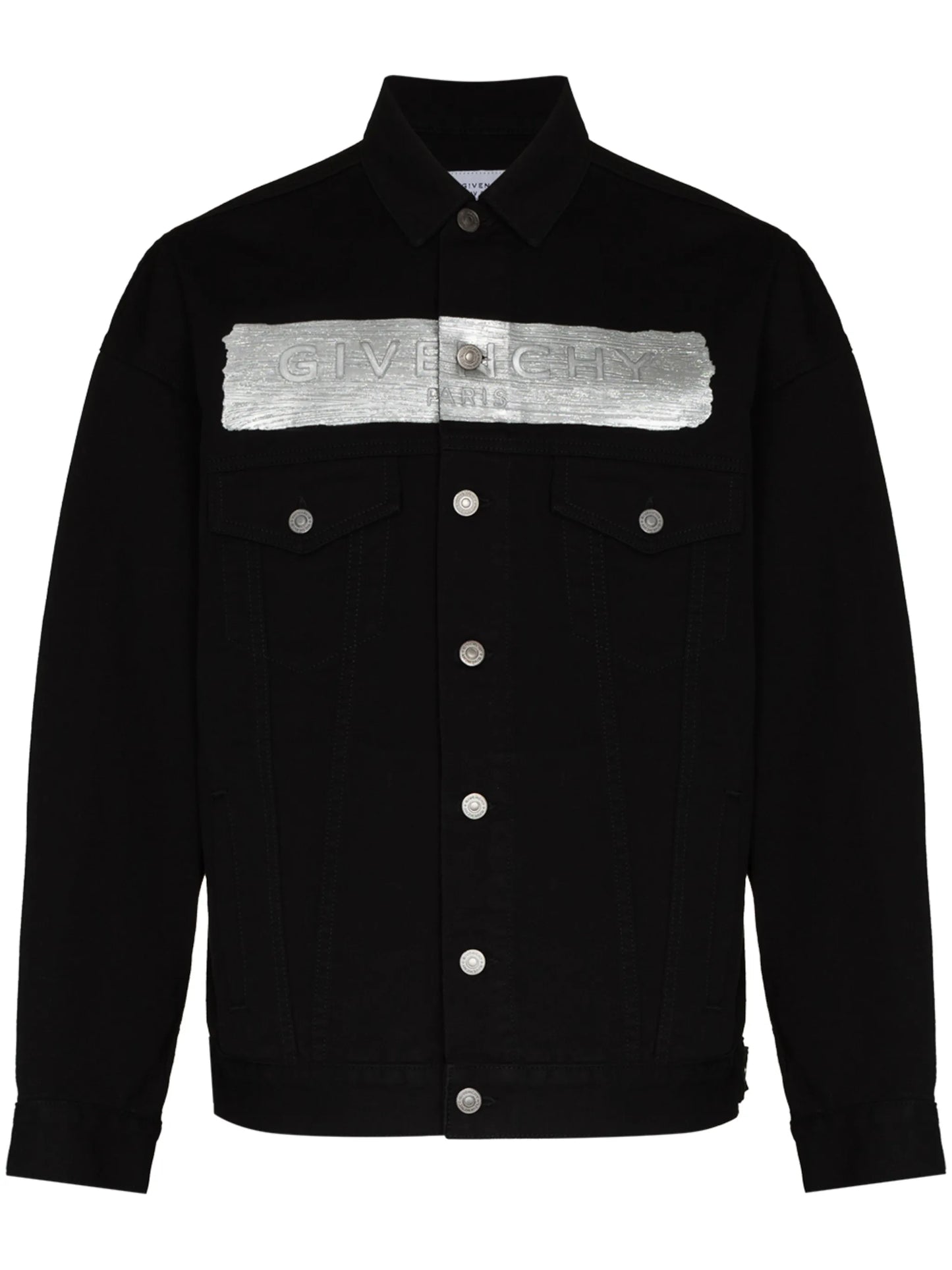 logo-print denim jacket