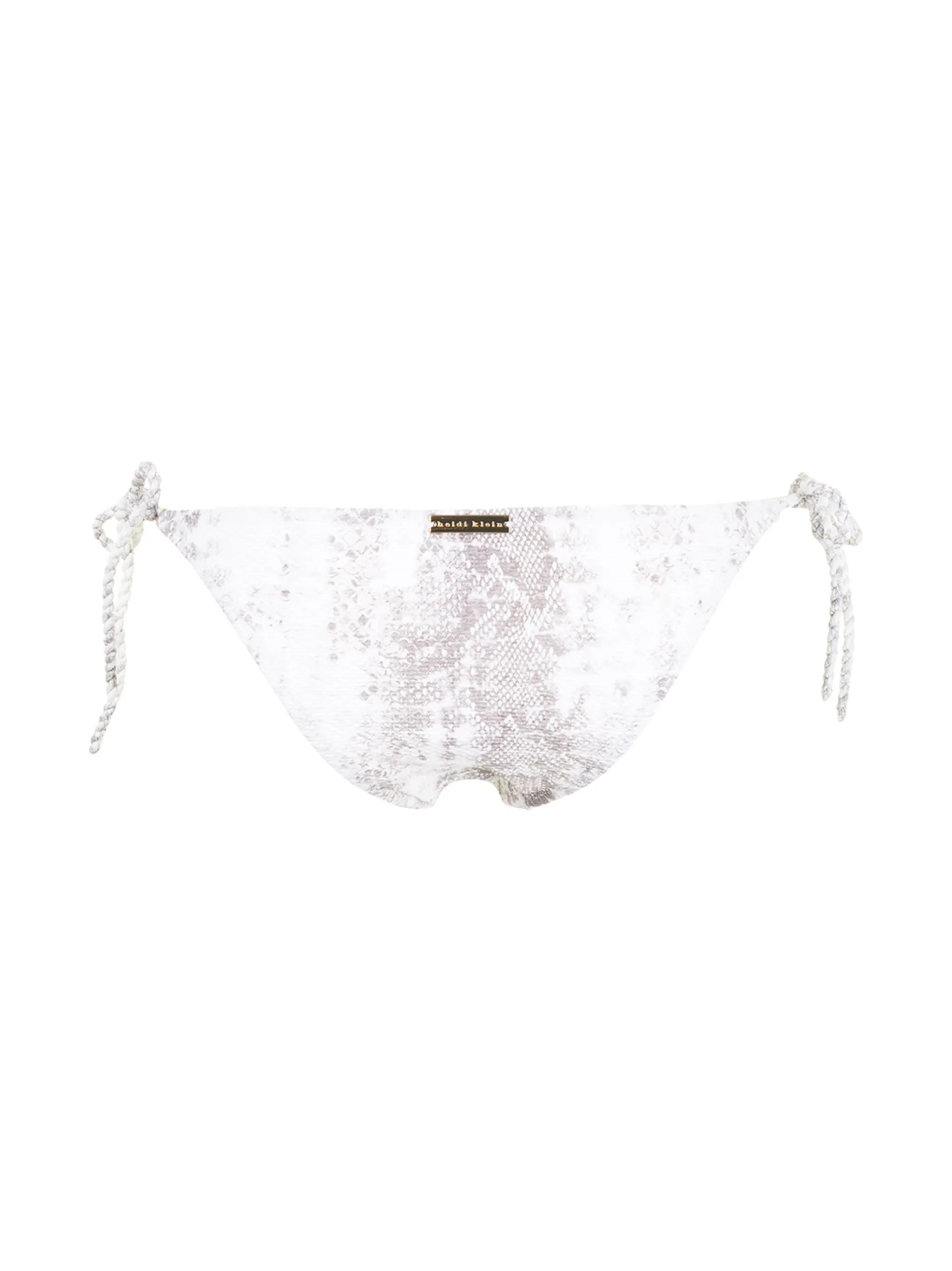 Rope snakeskin-print bikini bottom