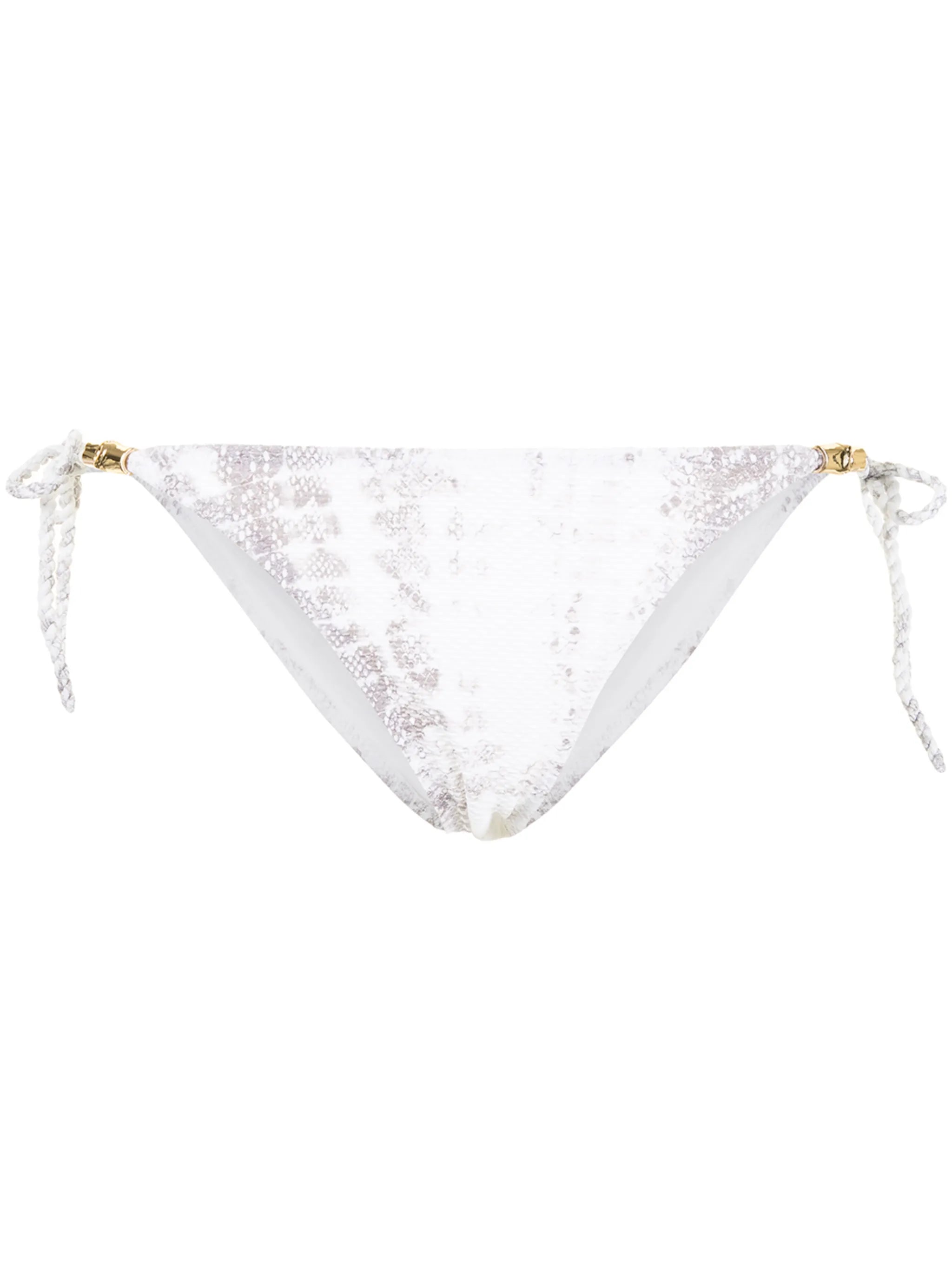 Rope snakeskin-print bikini bottom