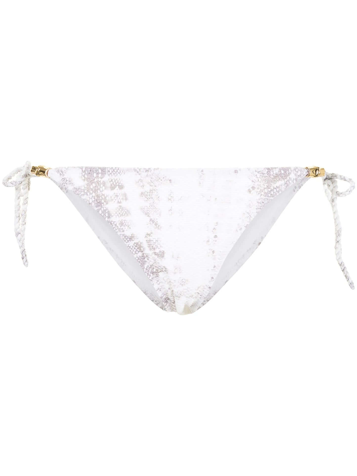 Rope snakeskin-print bikini bottom
