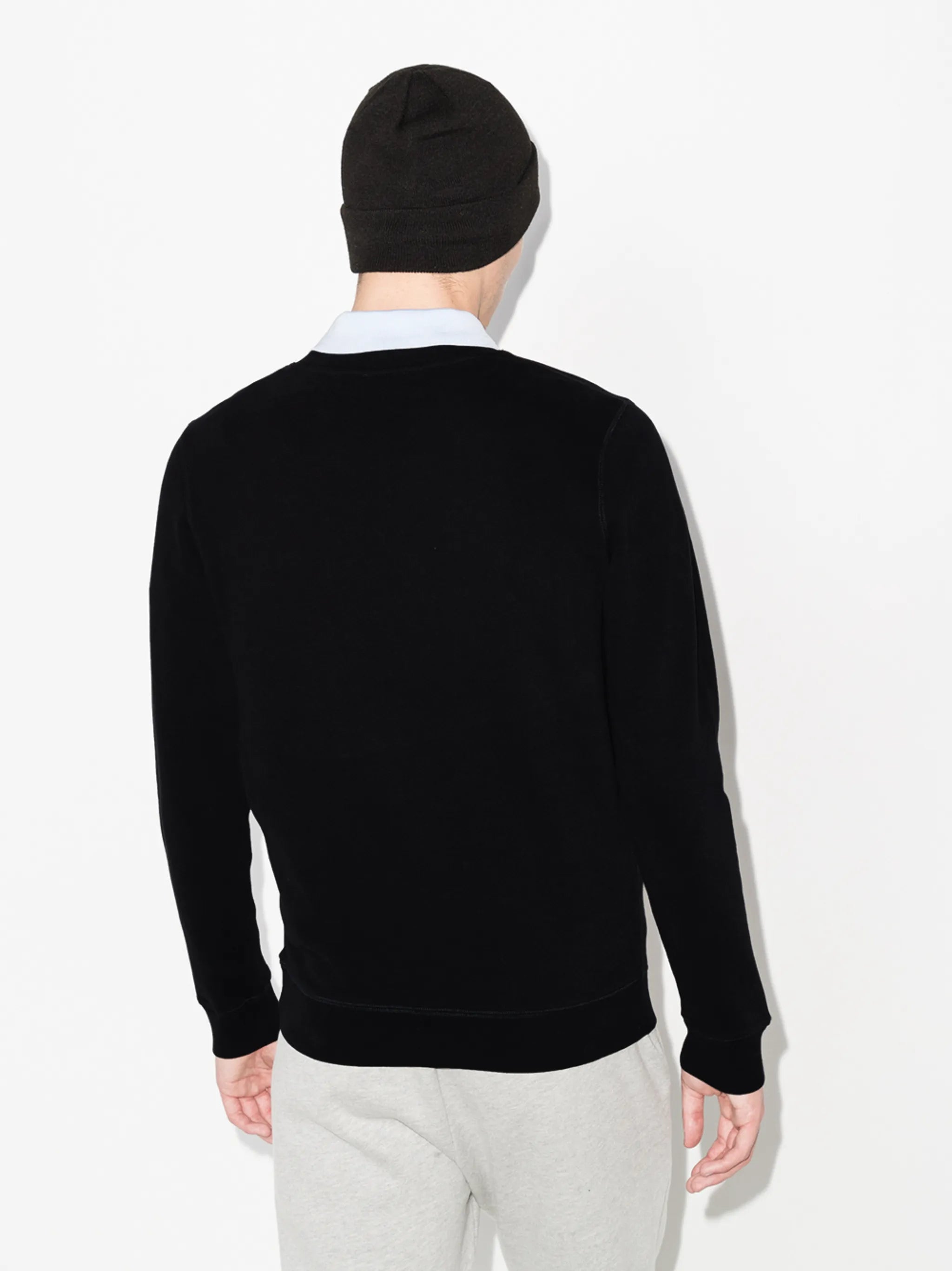 crew-neck long-sleeve sweatshirt