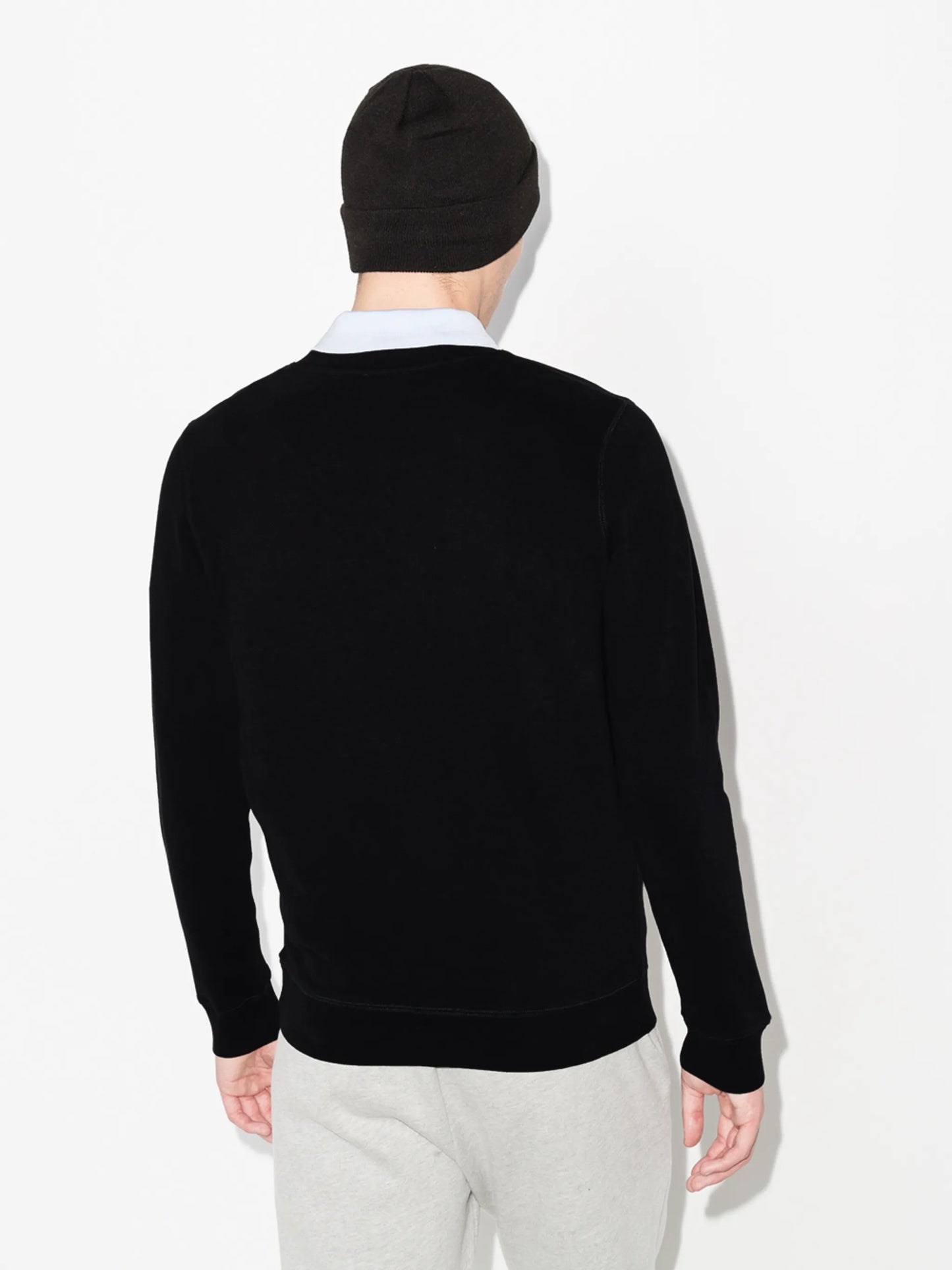 crew-neck long-sleeve sweatshirt