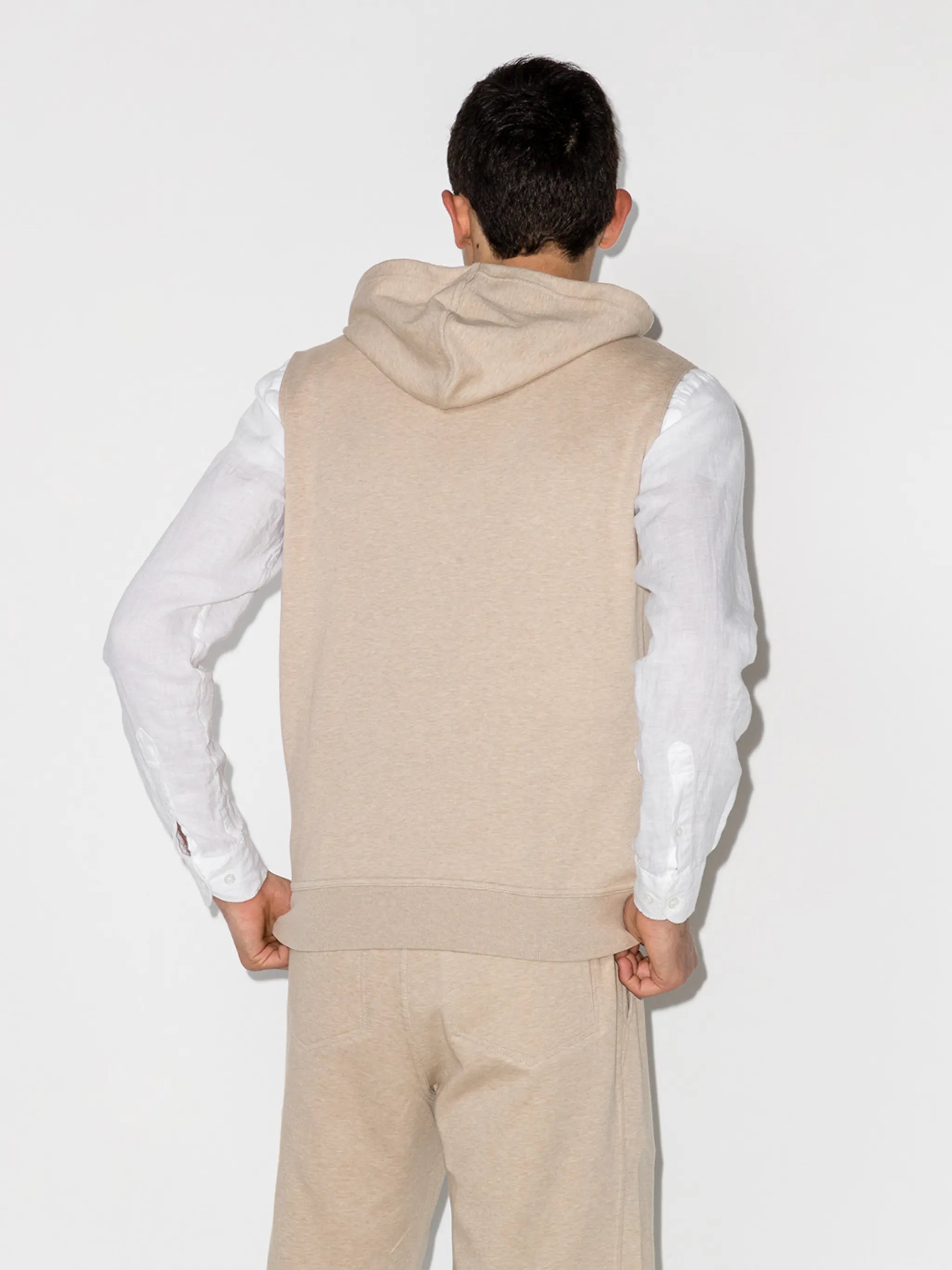 sleeveless zip-up hoodie