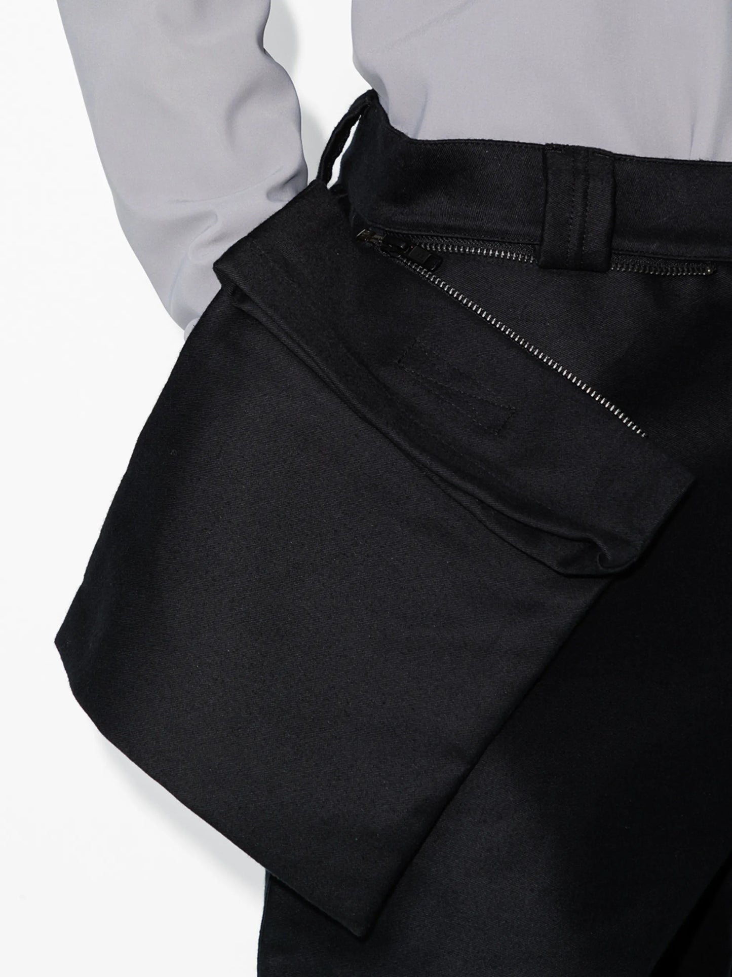 Operator oversized-pocket trousers