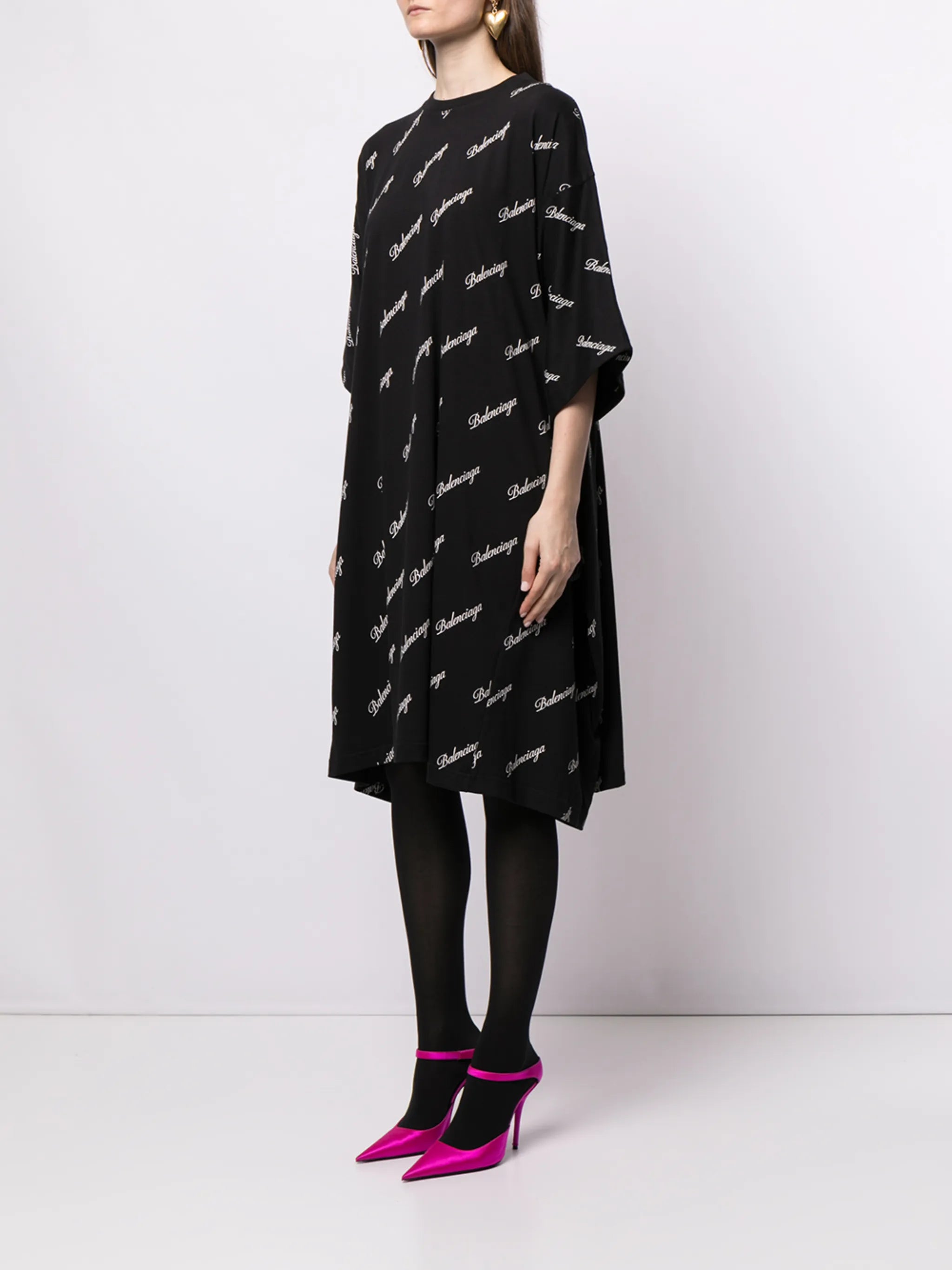 logo-print T-shirt dress