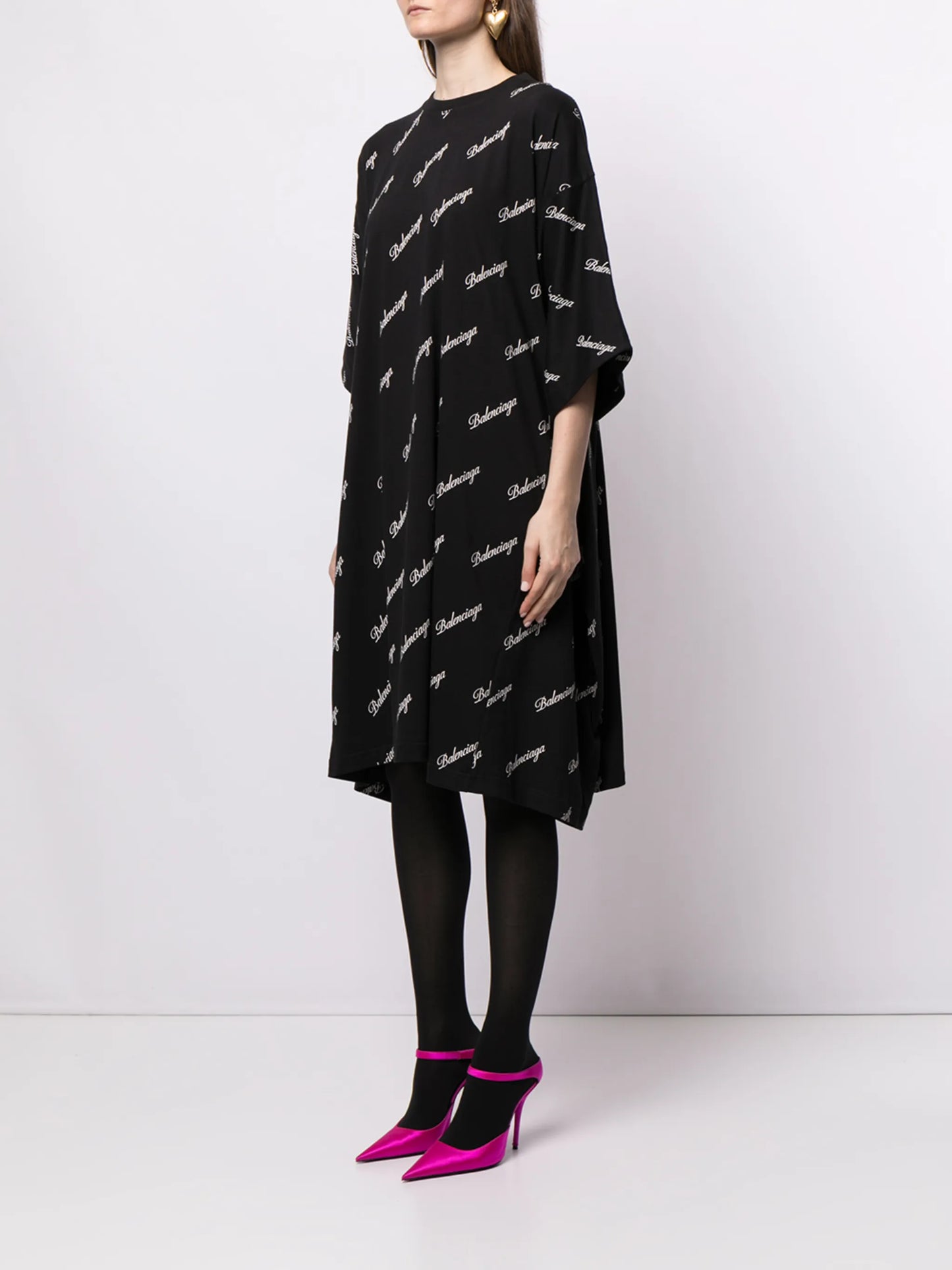 logo-print T-shirt dress