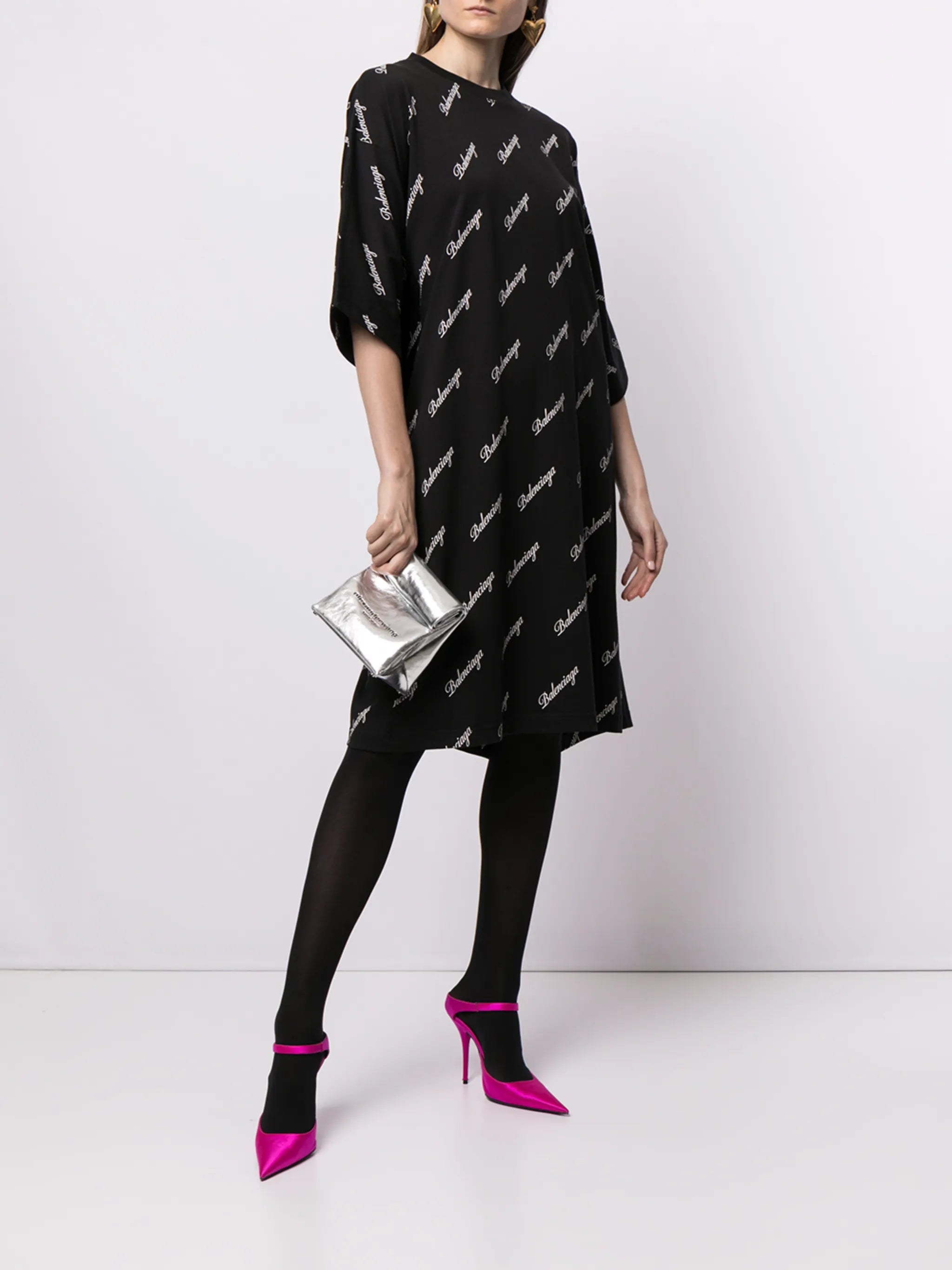 logo-print T-shirt dress
