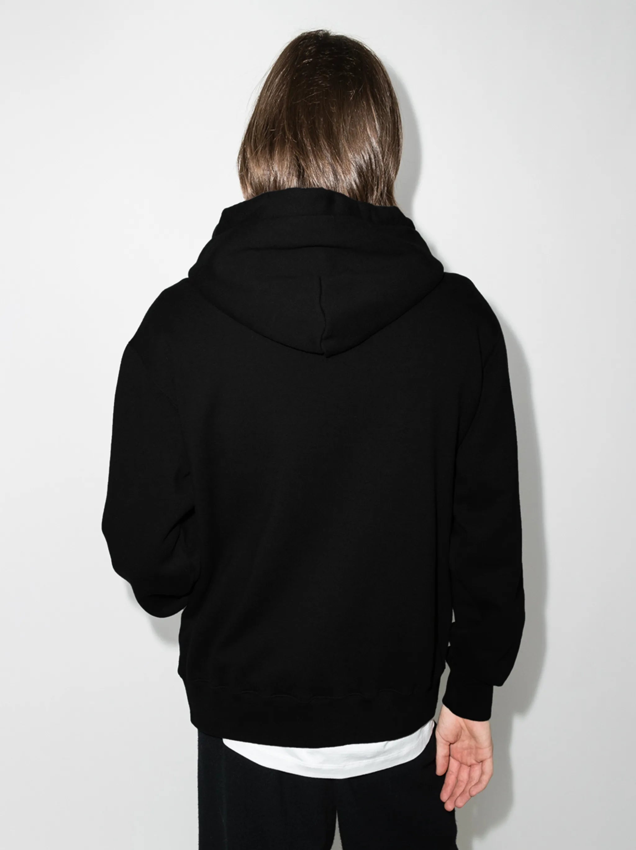 logo-print cotton hoodie