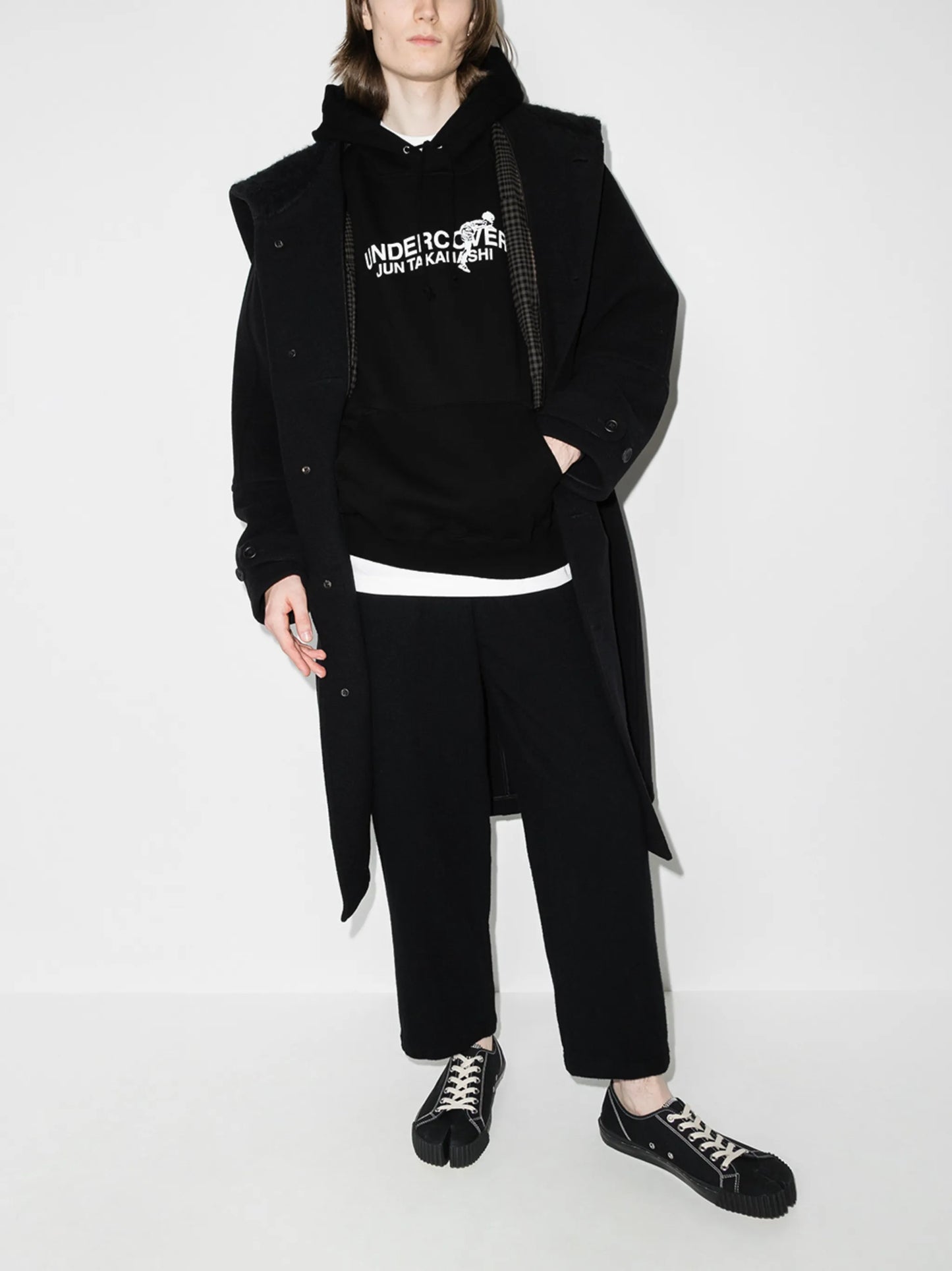 logo-print cotton hoodie