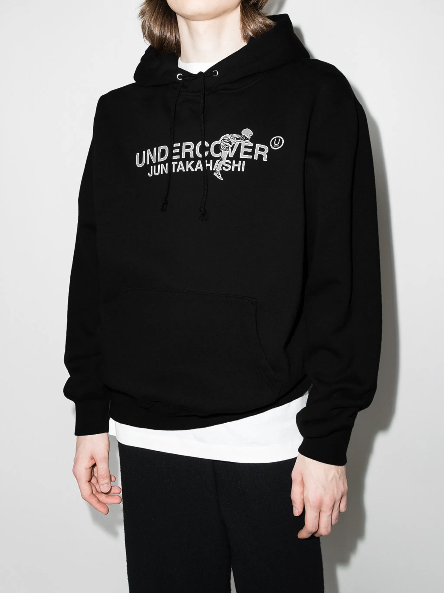 logo-print cotton hoodie