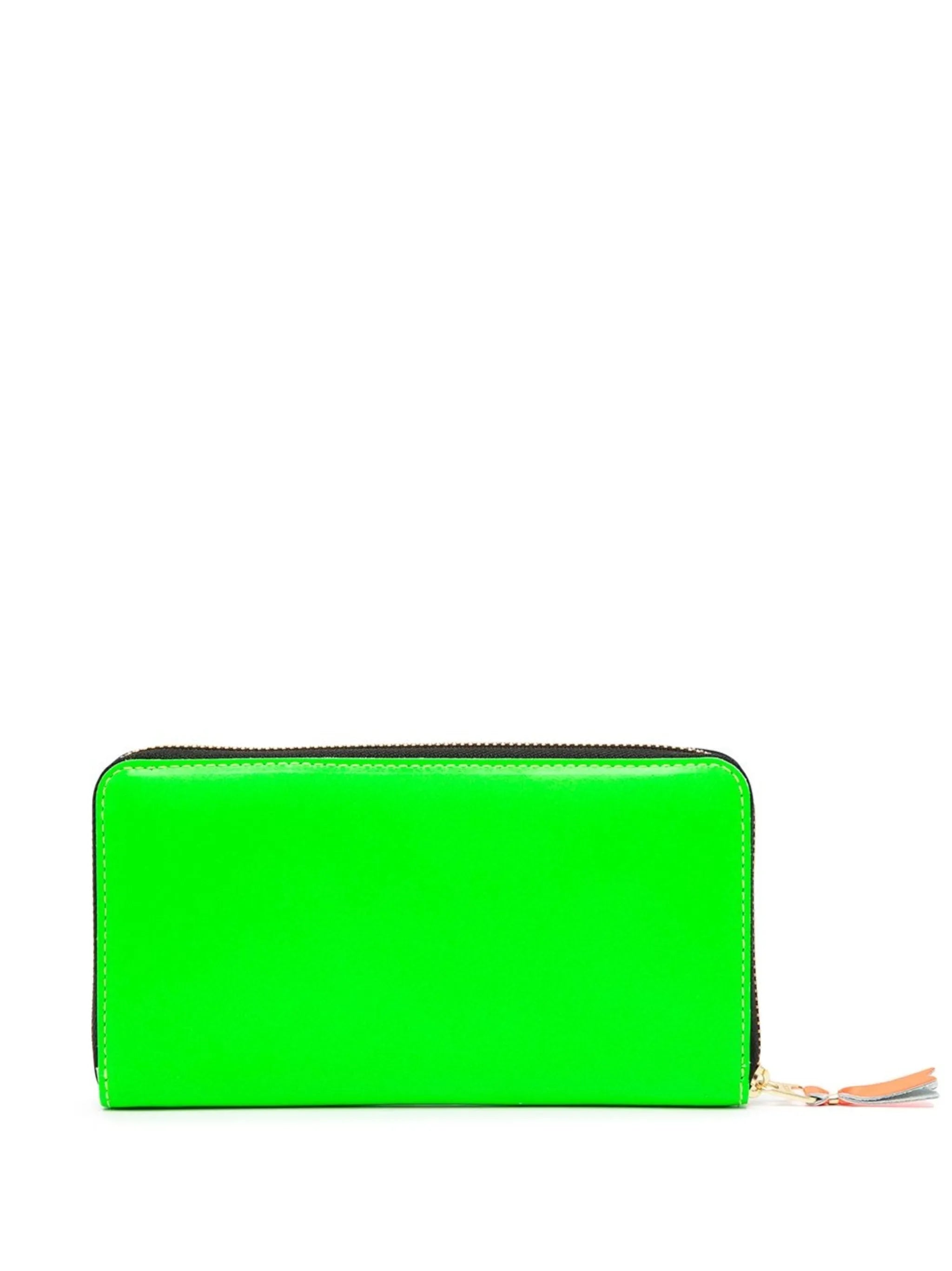Super Fluo zip-around leather wallet