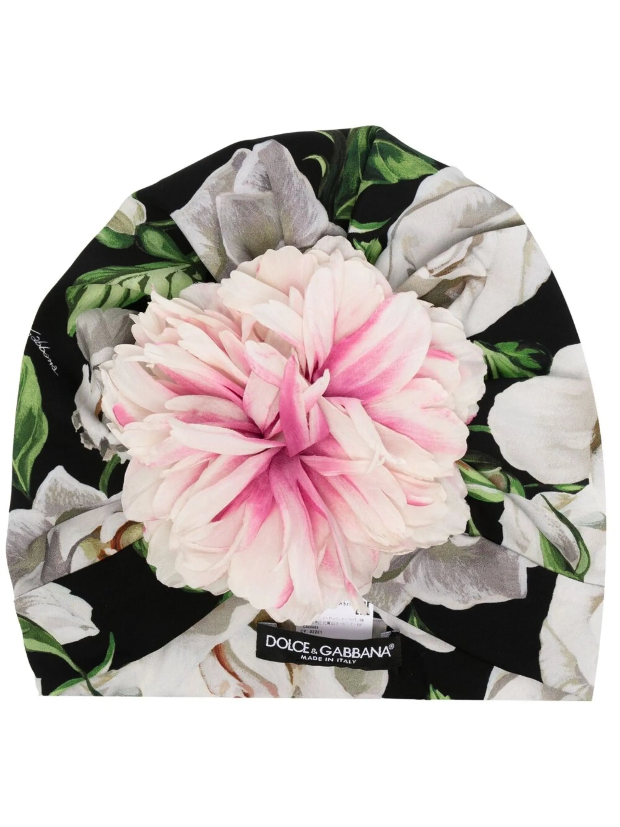 floral-print hat
